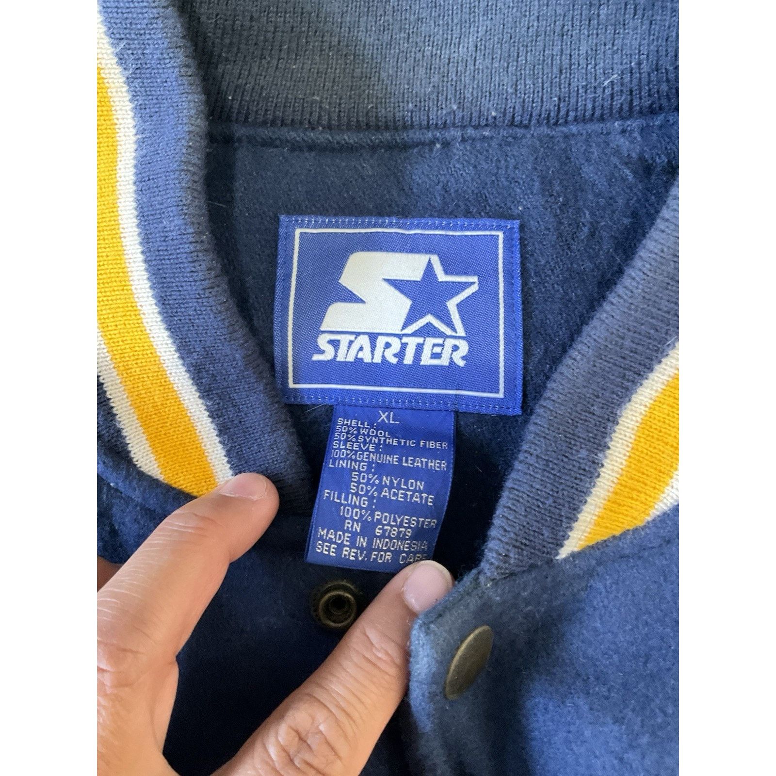 Starter Vintage Michigan Wolverines Starter Wool and Leather XL Size US XL / EU 56 / 4 - 5 Thumbnail