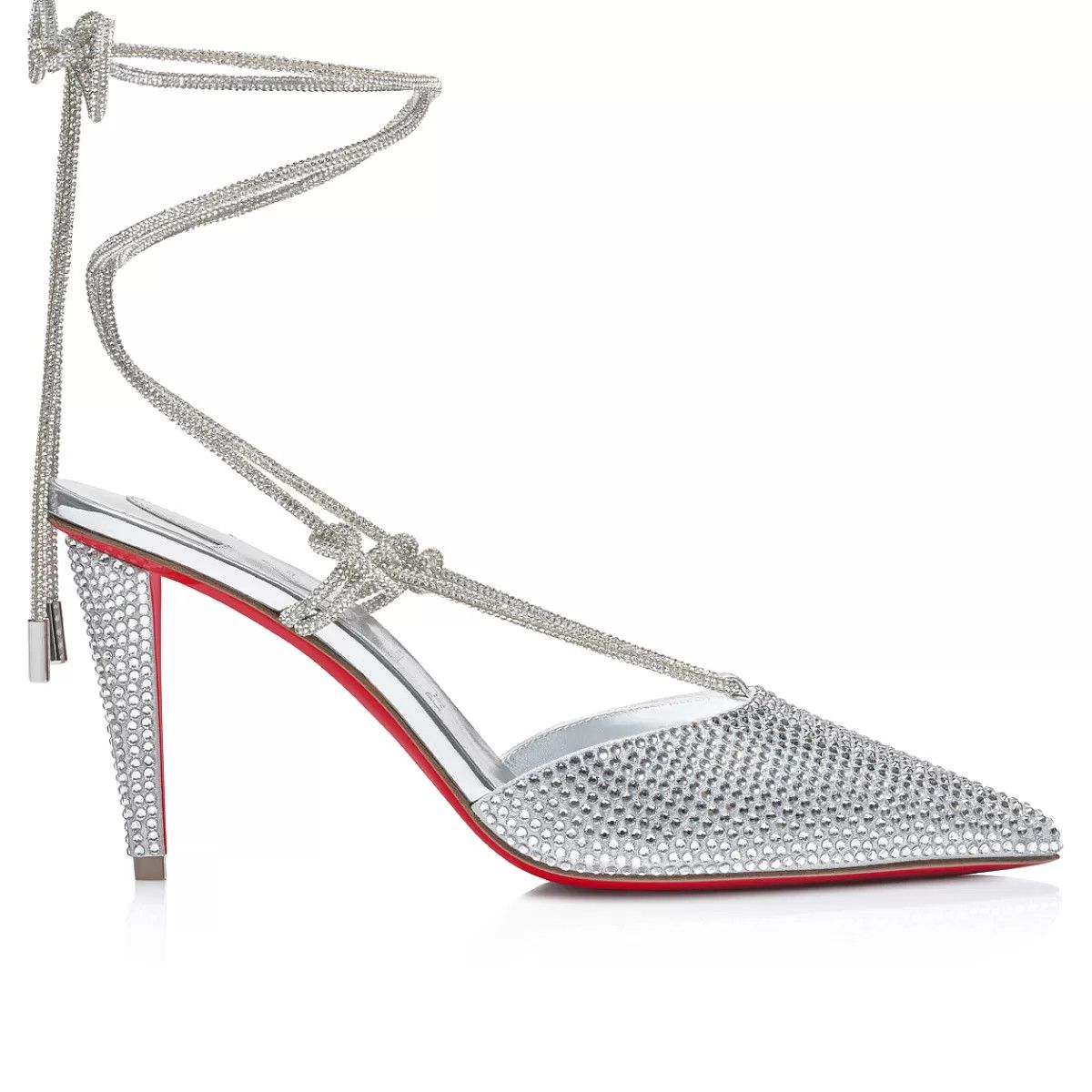 Christian Louboutin o1s1wg111024 Astrid Lace Strass Pumps in Silver Size US 6 / IT 36 - 1 Thumbnail
