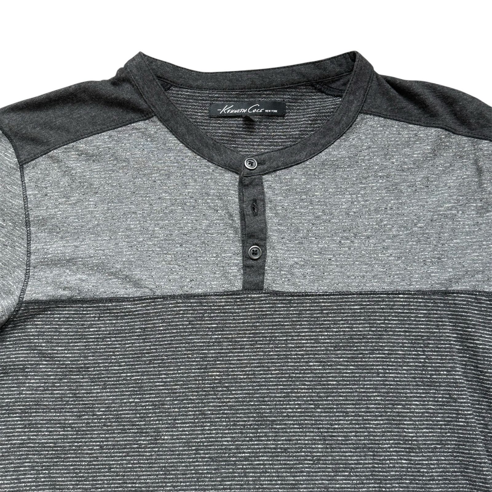 Kenneth Cole Kenneth Cole Gray Black Color Block Short Sleeve Shirt Size US L / EU 52-54 / 3 - 2 Thumbnail