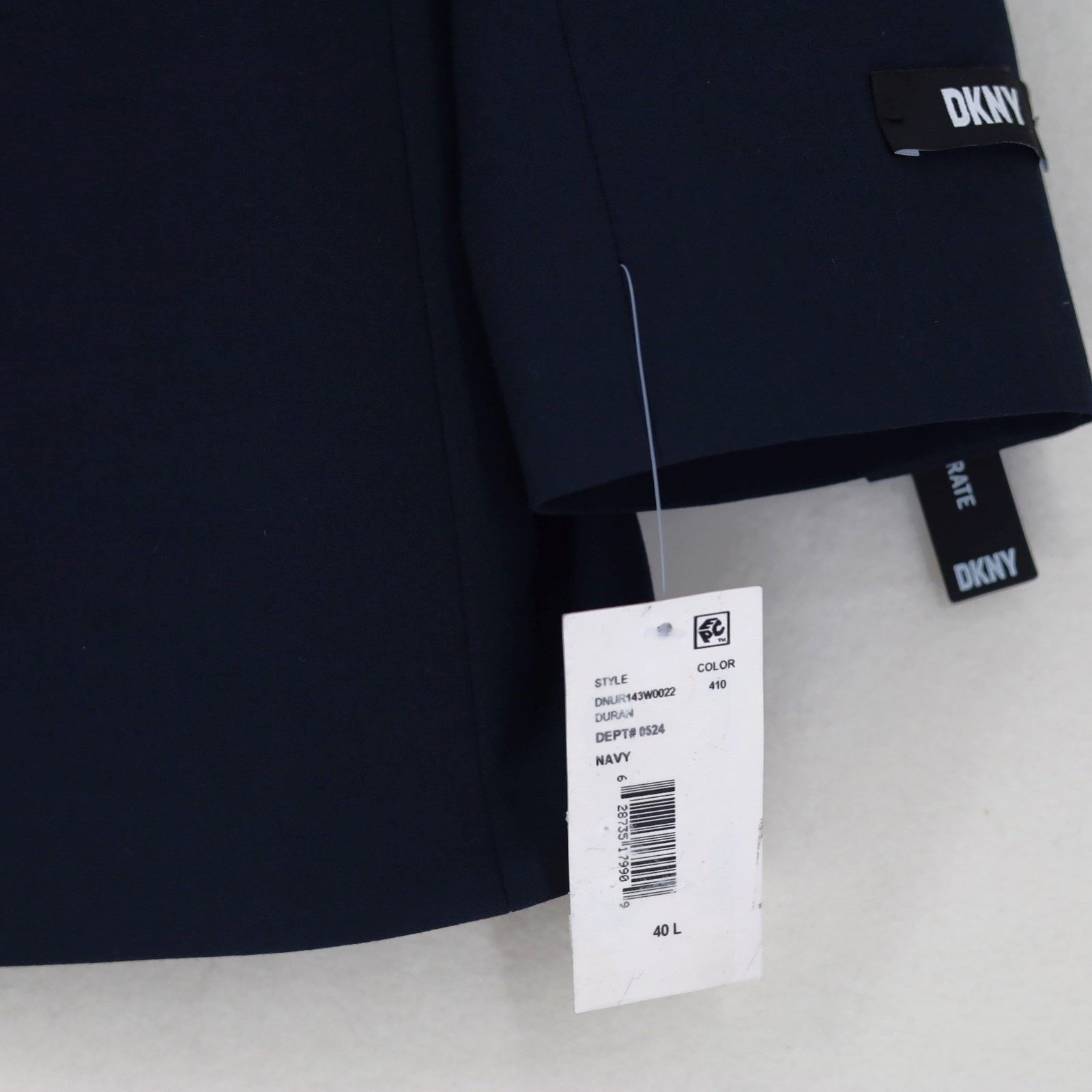 DKNY DKNY Men's Navy Stretch Modern-Fit Tailored Suit Jacket 40L Size 40L - 3 Thumbnail