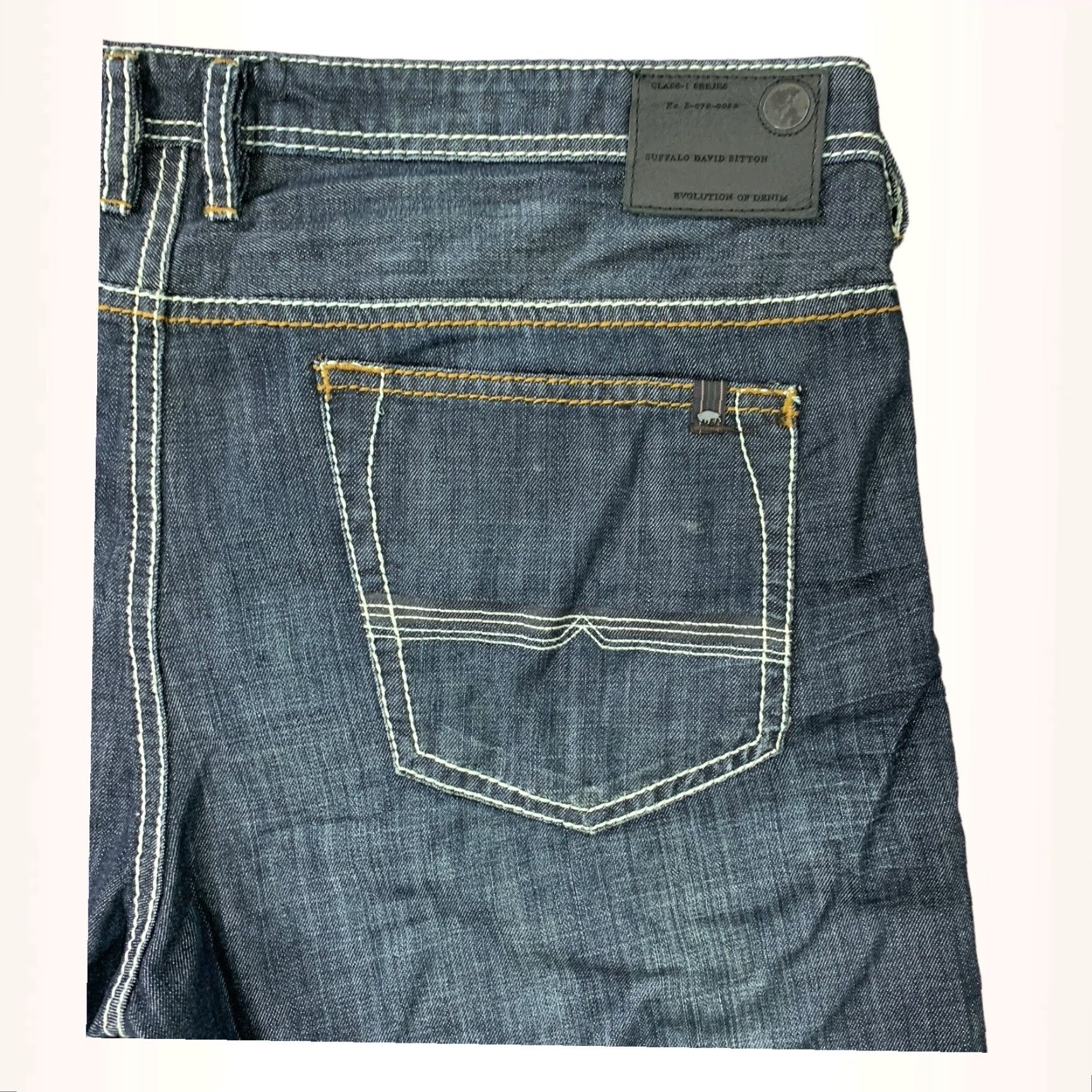 Buffalo David Bitton Buffalo David Bitton Jeans Mens 40x31 Blue Driven Basic Relaxed Whiskered Size US 40 / EU 56 - 3 Thumbnail