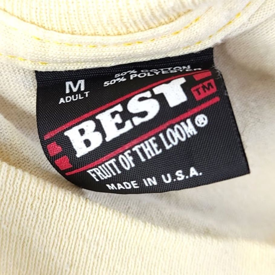 Fruit Of The Loom VINTAGE Fruit of the Loom Sophia Wrestling Blizzard T Shirt Mens Size Medium 90s Made In USA Beige Cotton Blend Crew Neck Short Sleeve Mens Size US M / EU 48-50 / 2 - 7 Thumbnail