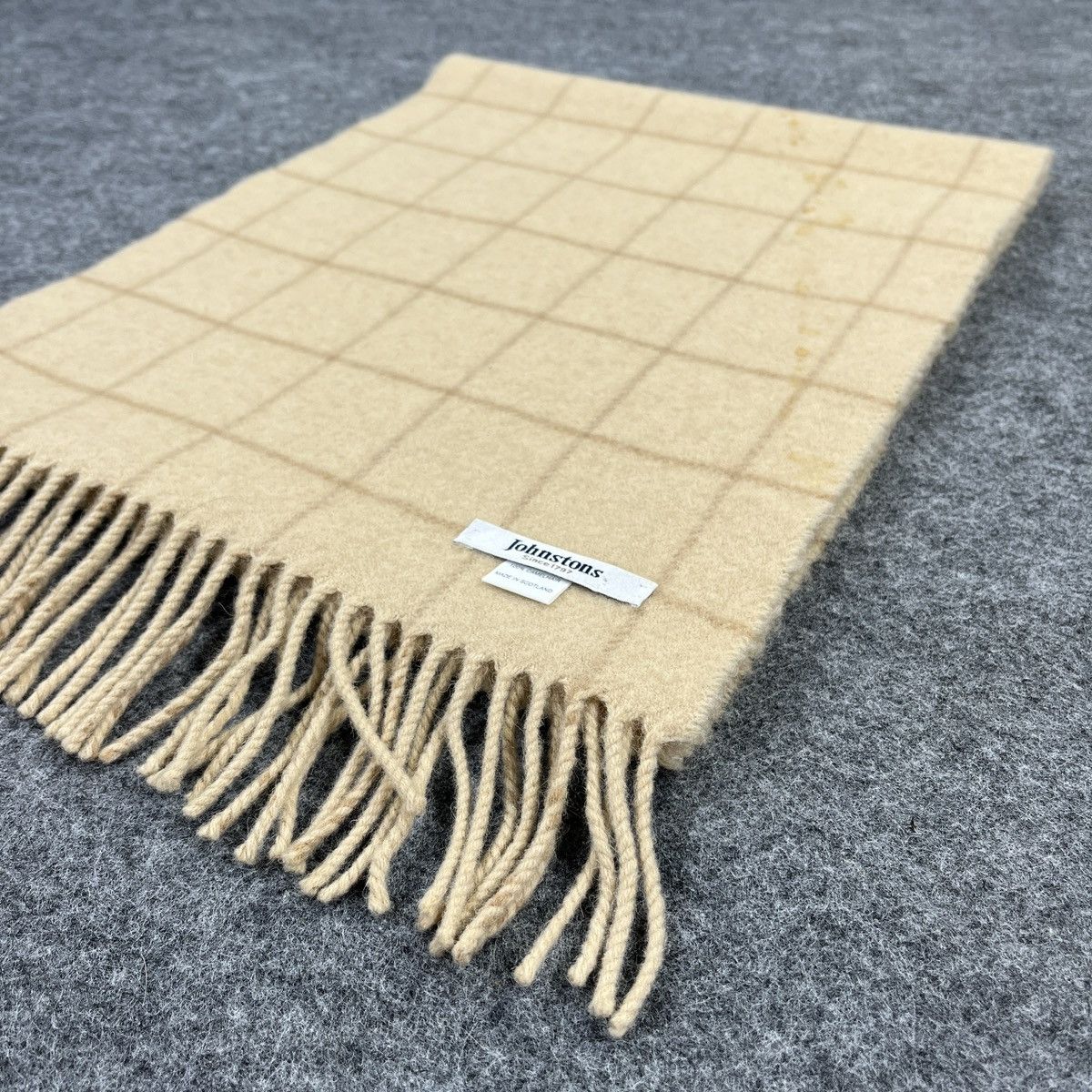 Johnstons Of Elgin × Vintage Johnstons Of Elgin Scarf / Muffler / Neckwear T932 Size ONE SIZE - 4 Thumbnail