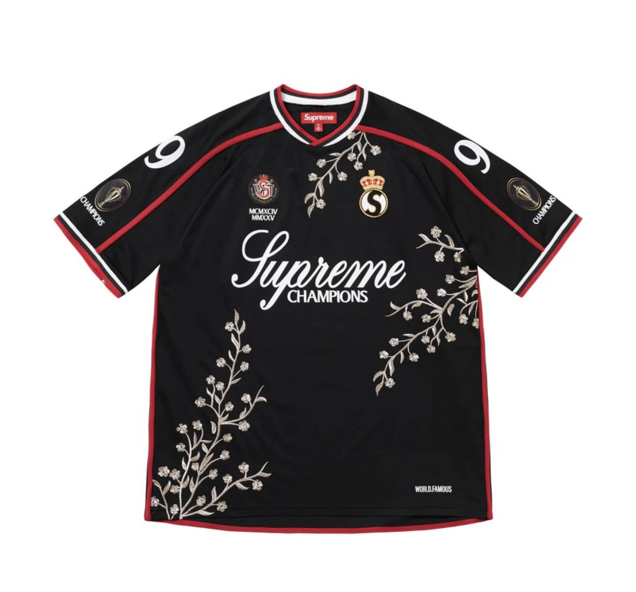 Supreme Supreme Arabic logo Soccer Jersey SS21 Black | Grailed