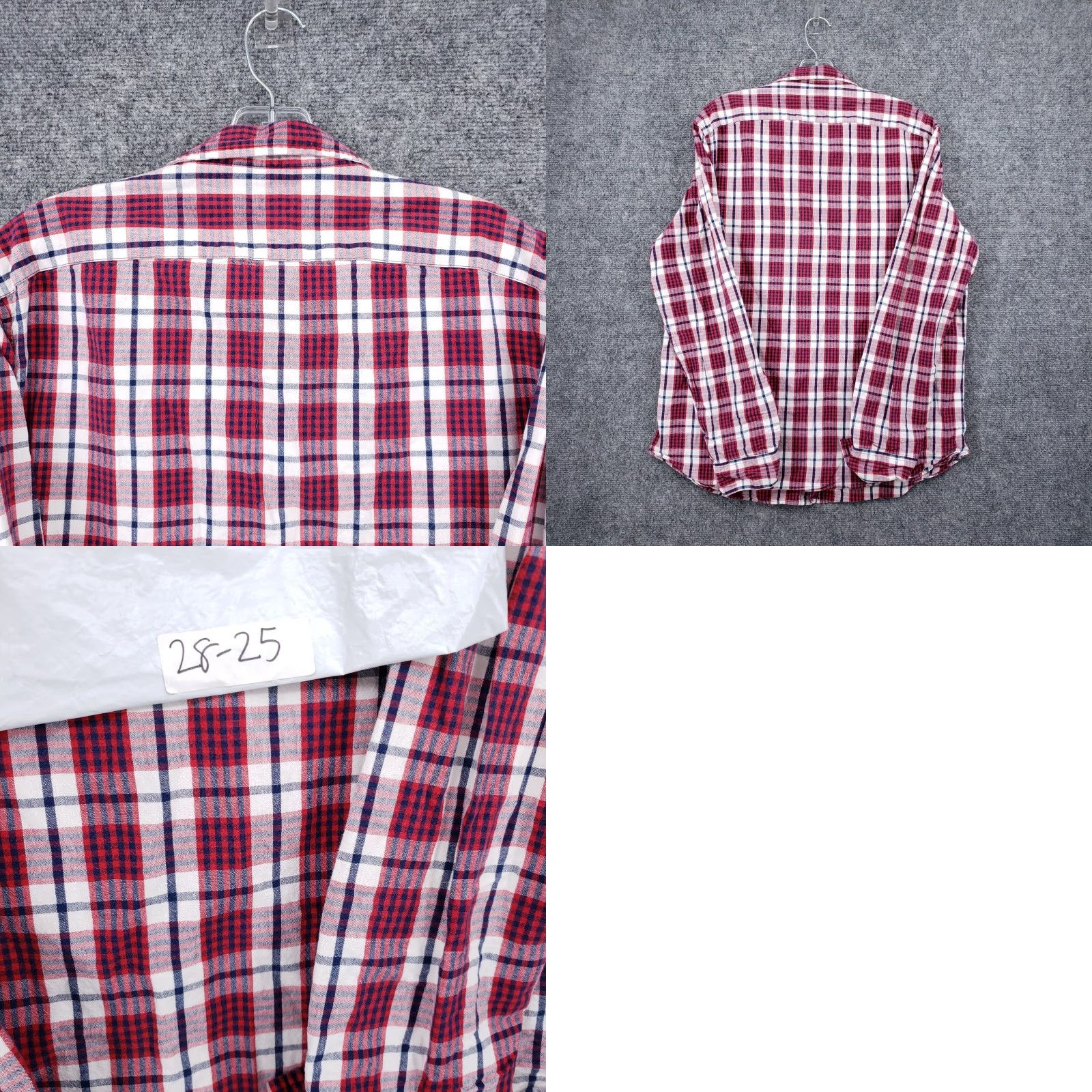 J.Crew J. Crew Shirt Mens L Red Plaid Button-Down Long Sleeve Collared White Cotton Shirt Size US L / EU 52-54 / 3 - 8 Thumbnail