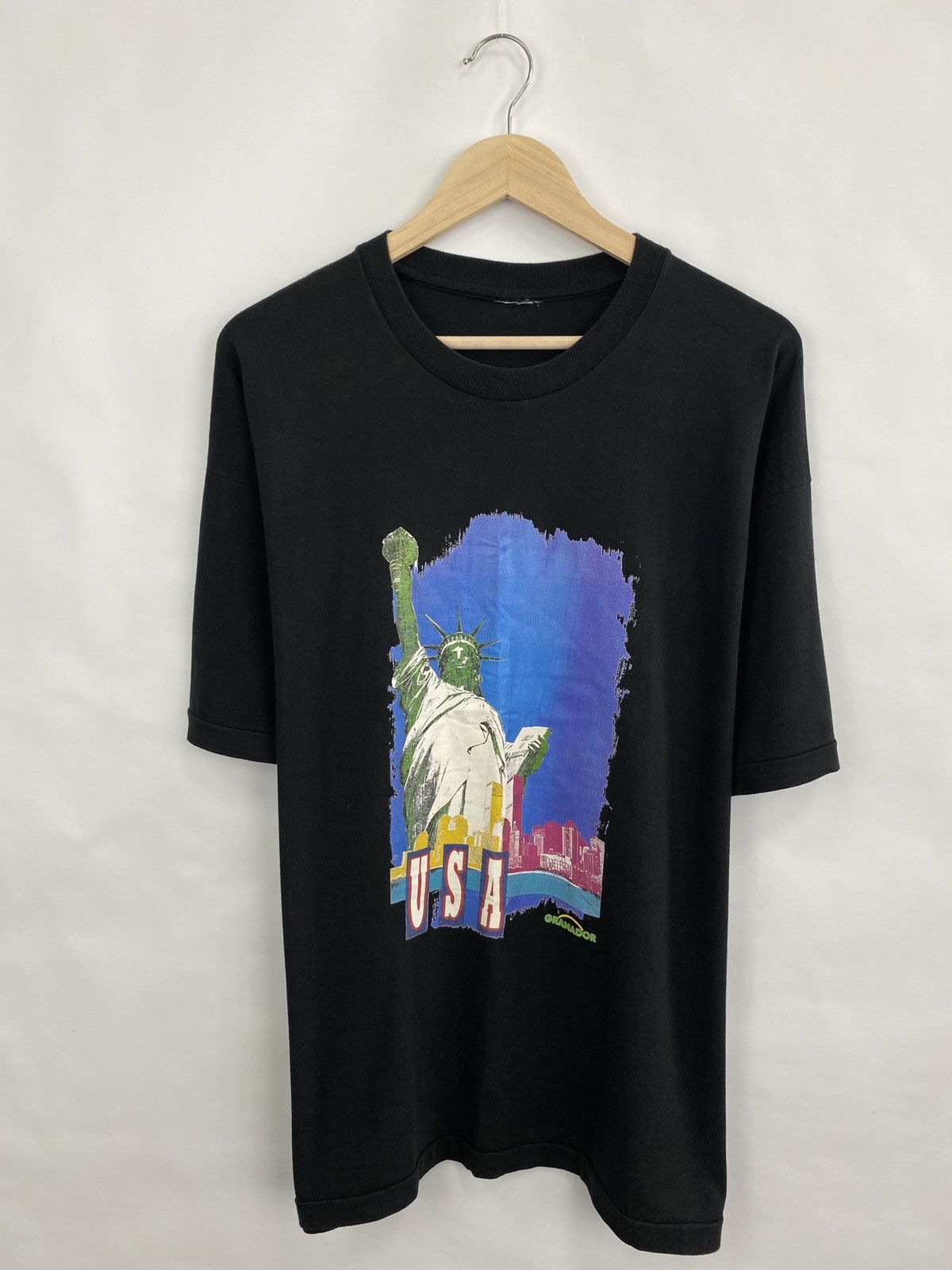 Vintage 🗽 🇺🇸 Vintage 80s USA The Statue of Liberty t-shirt rare Size US XL / EU 56 / 4 - 3 Thumbnail