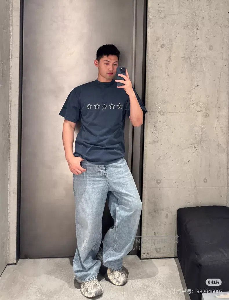 Balenciaga Balenciaga Loose Fit Retro Logo Embroidered Short Sleeve T Size US XS / EU 42 / 0 - 5 Thumbnail