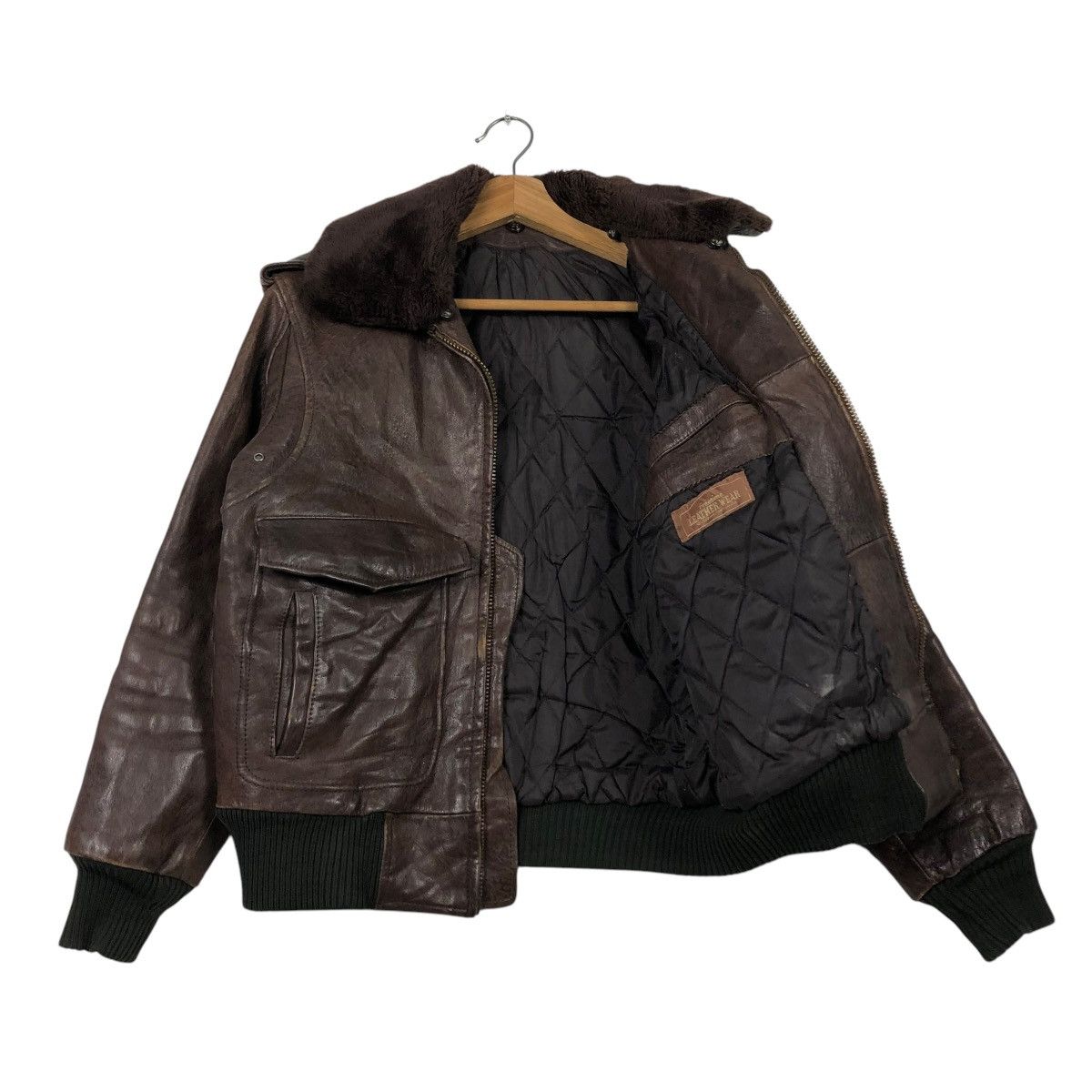 Japanese Brand 🔥VINTAGE LEATHER JACKET BIKER FREETIME FUR COLLAR Size US S / EU 44-46 / 1 - 10 Thumbnail