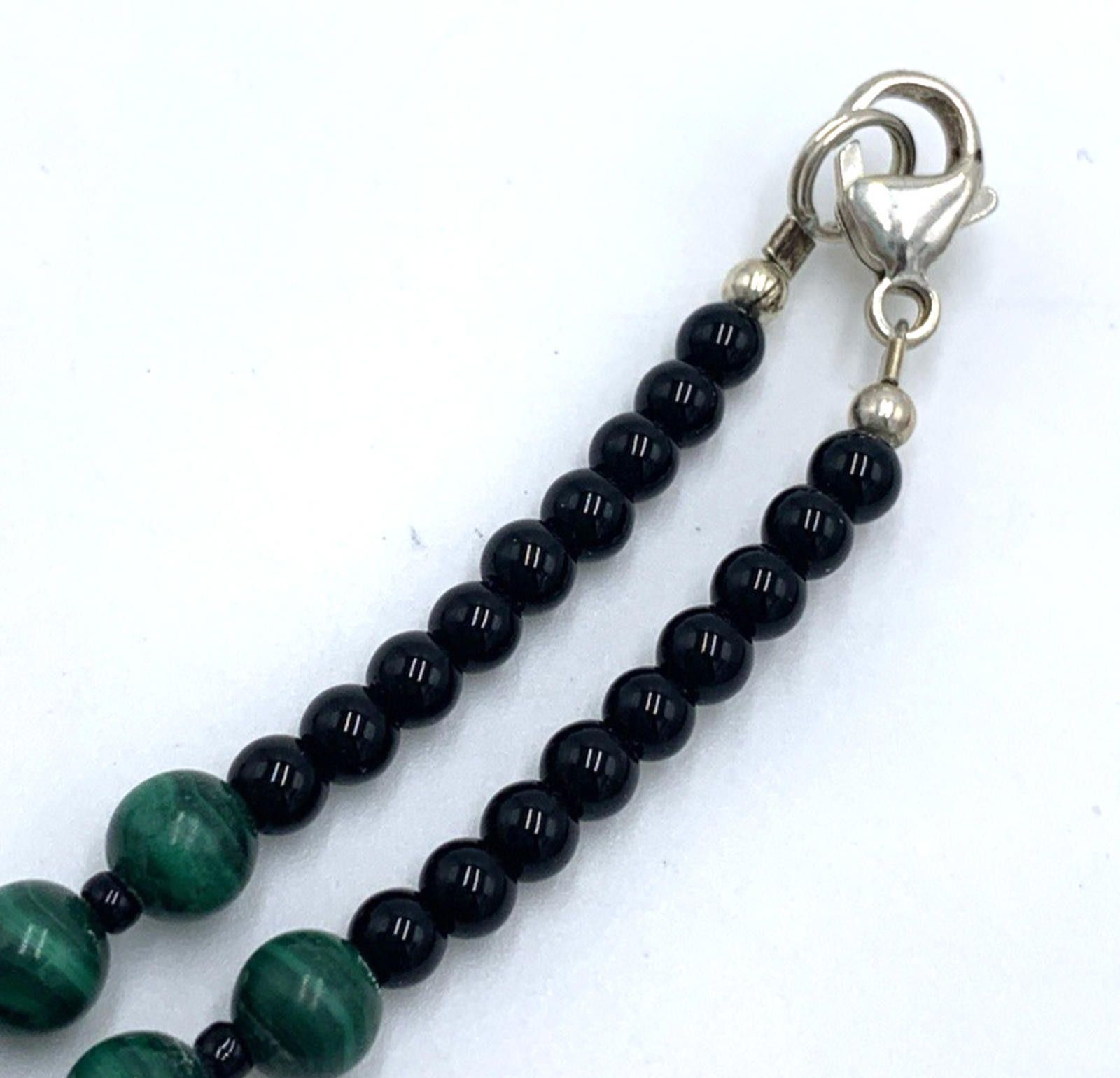 Other Malachite Graduated Beads Glass Spacer Sterling Necklace Size ONE SIZE - 3 Thumbnail