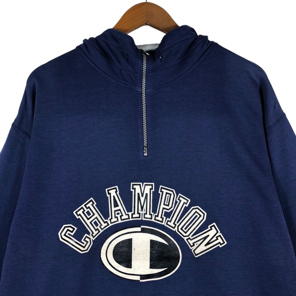 Champion CHAMPION Vintage Big logo Half Zipper Sweeatshirt Size US L / EU 52-54 / 3 - 2 Thumbnail