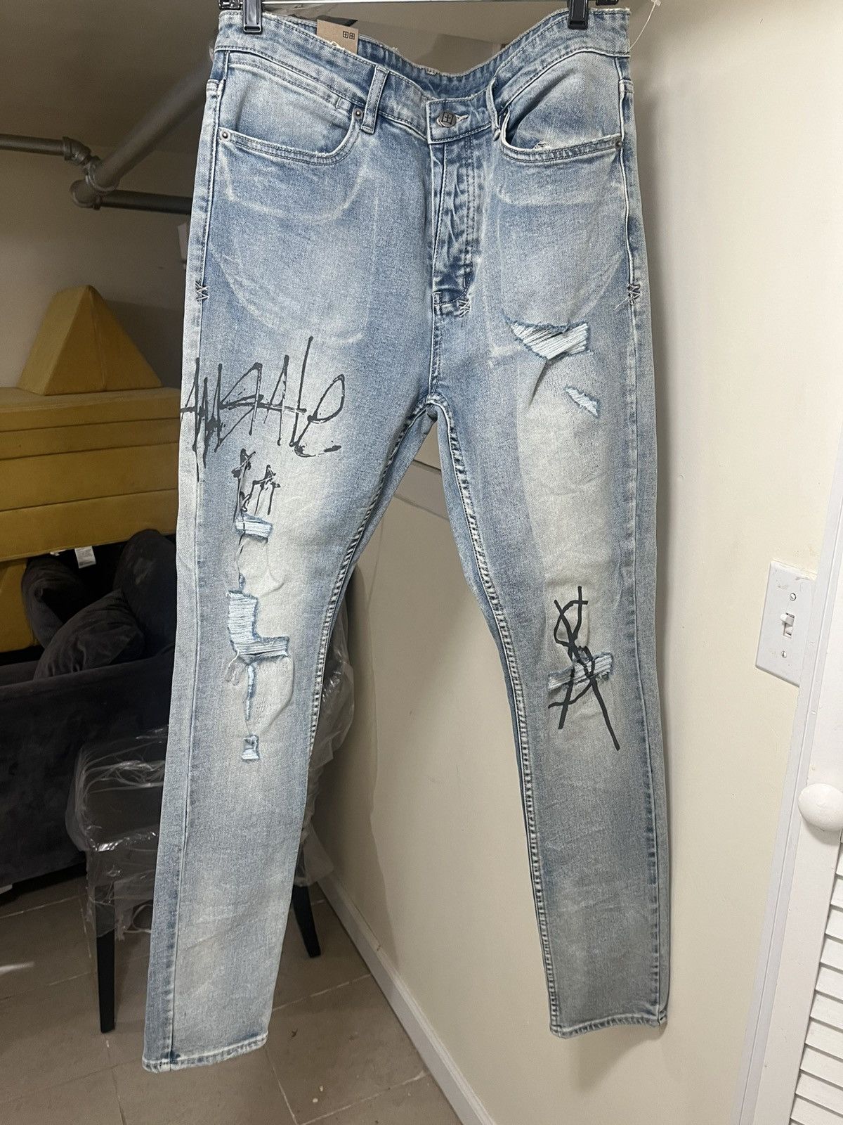 Ksubi Ksubi Grafitti Marker Jeans Sz 36 Size US 36 / EU 52 - 1 Thumbnail