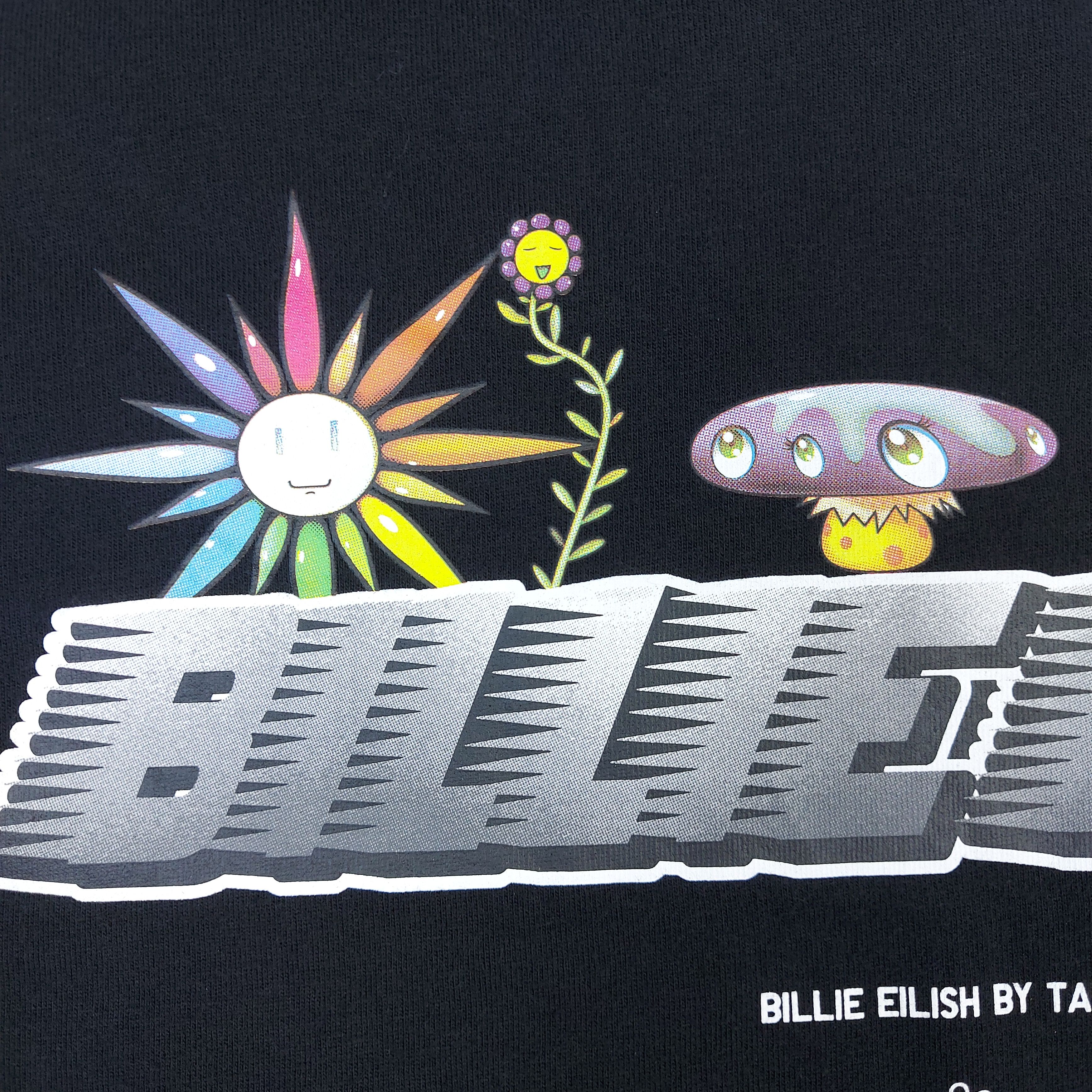 Billie Eilish × Takashi Murakami Billie Eilish x Takashi Murakami Uniqlo UT Black Flower TEE Size US XL / EU 56 / 4 - 4 Thumbnail