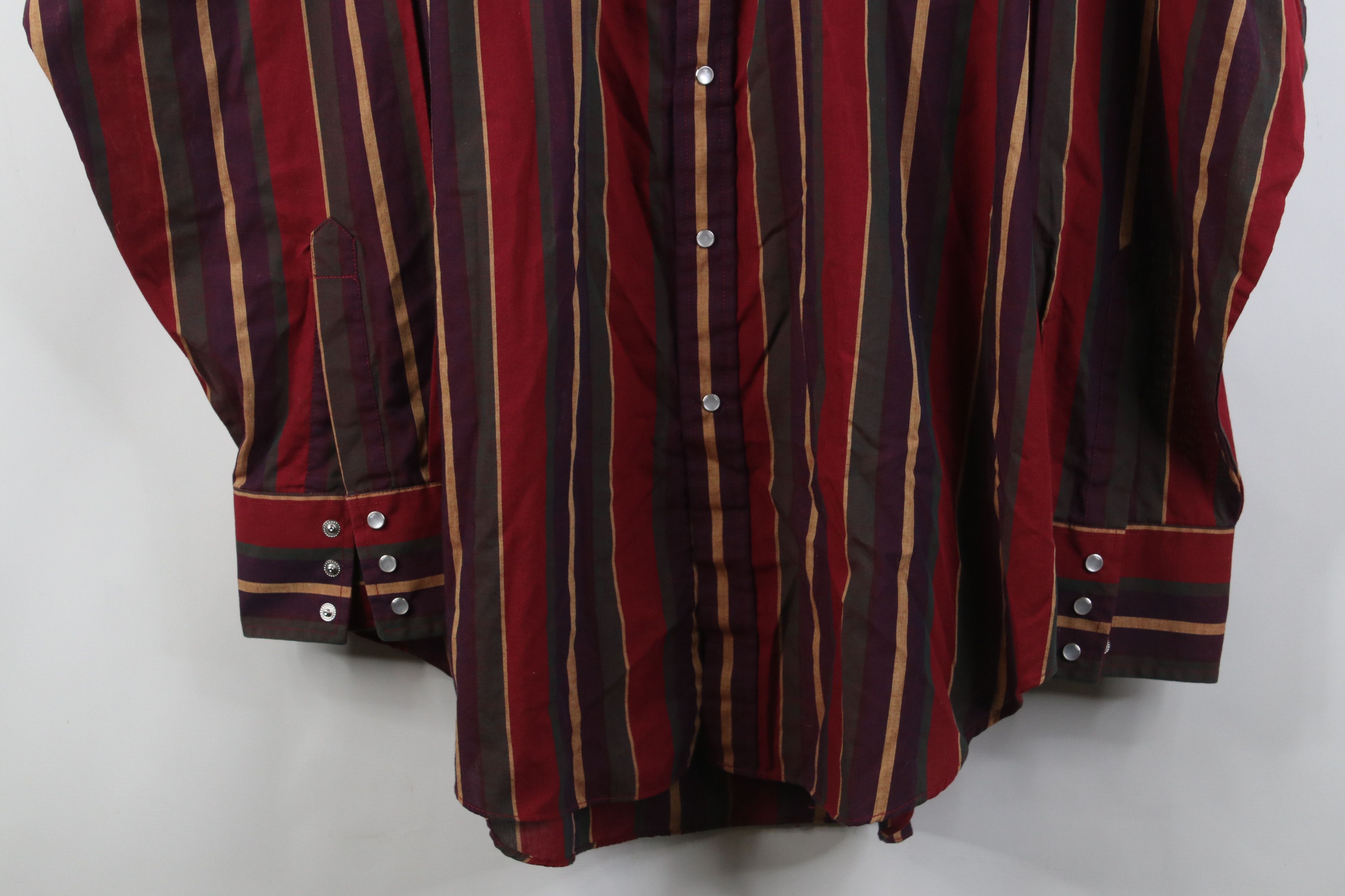 Vintage Vintage 90s Streetwear Cowboy Striped Snap Button Shirt Size US XXL / EU 58 / 5 - 3 Thumbnail