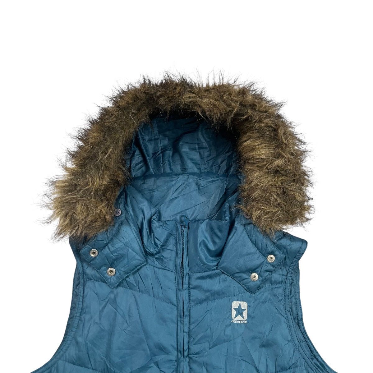 Japanese Brand Y2K Faux Fur Vest Converse Size US M / EU 48-50 / 2 - 2 Thumbnail