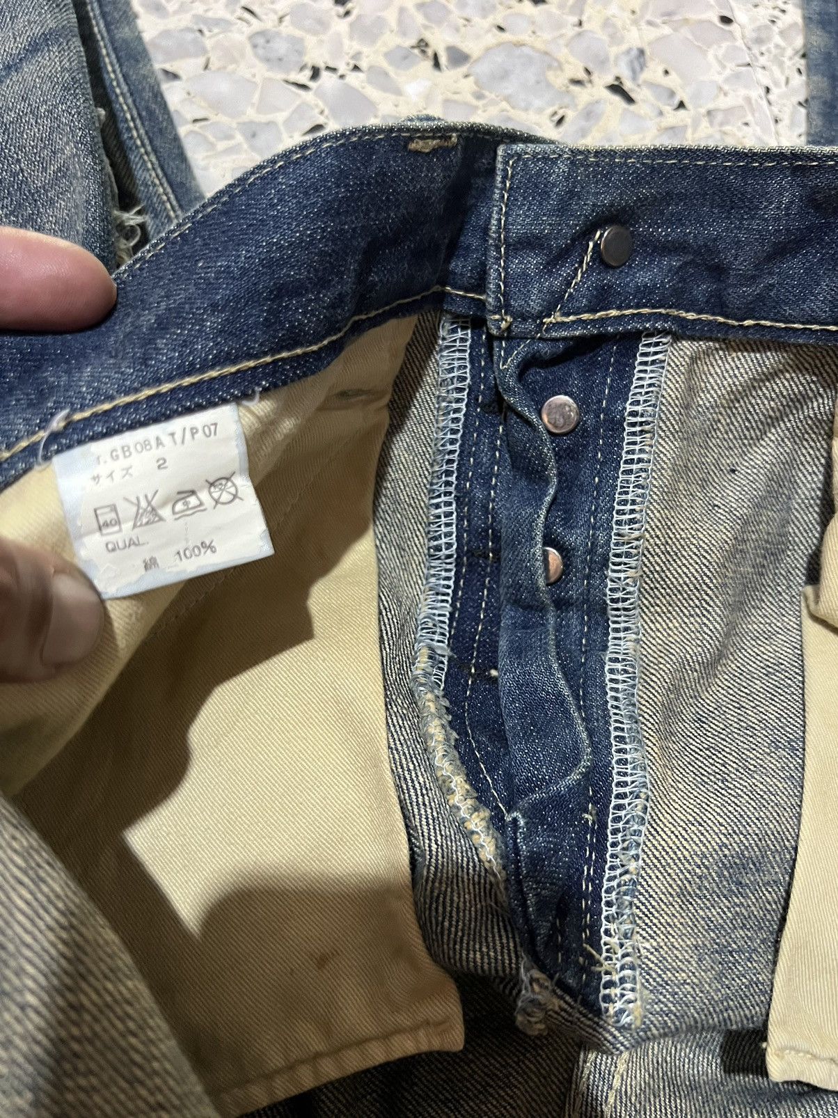 Japanese Brand GLAMB JAPANESE DISTRESSED DENIM JEANS Size US 34 / EU 50 - 13 Thumbnail