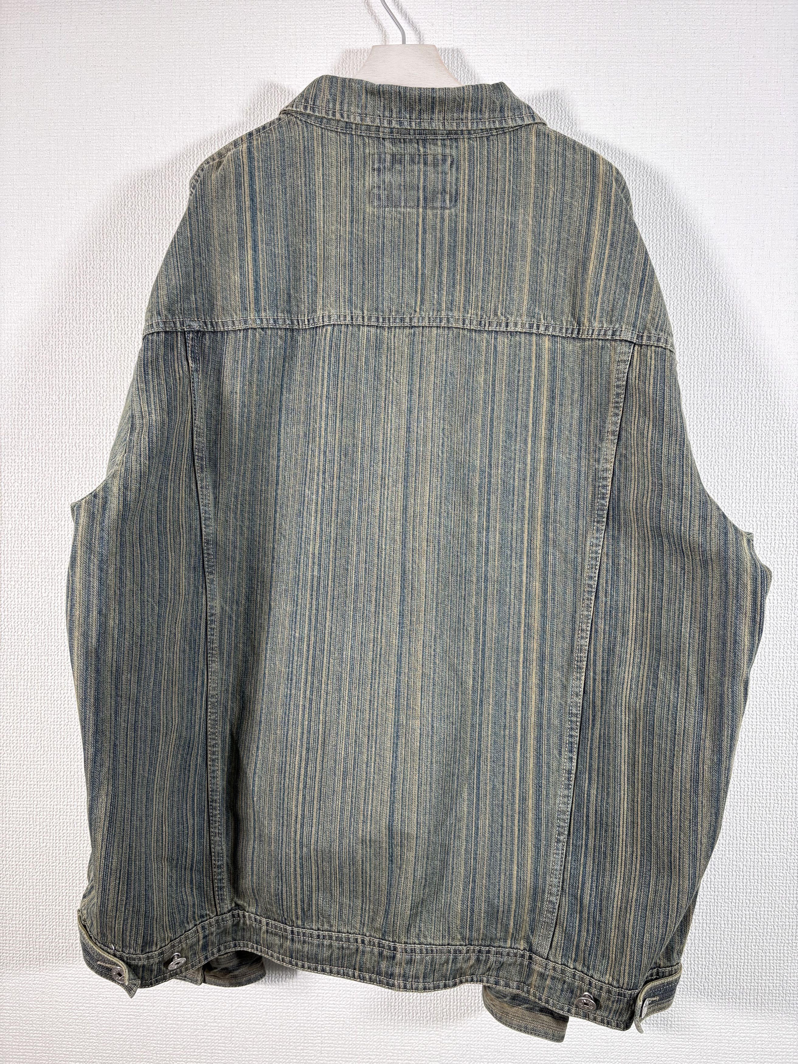 Marithe + Francois Girbaud Marithe + Francois Girbaud Striped Denim Jacket Size US XXL / EU 58 / 5 - 3 Thumbnail