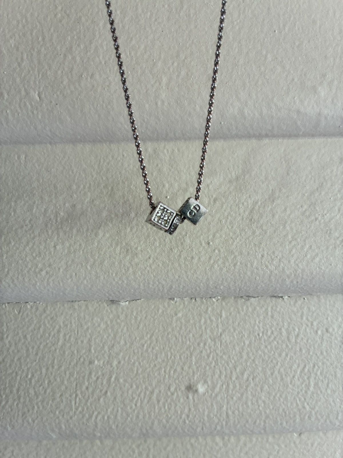 Dior Dior Homme Silver Cube Necklace Size ONE SIZE - 4 Thumbnail