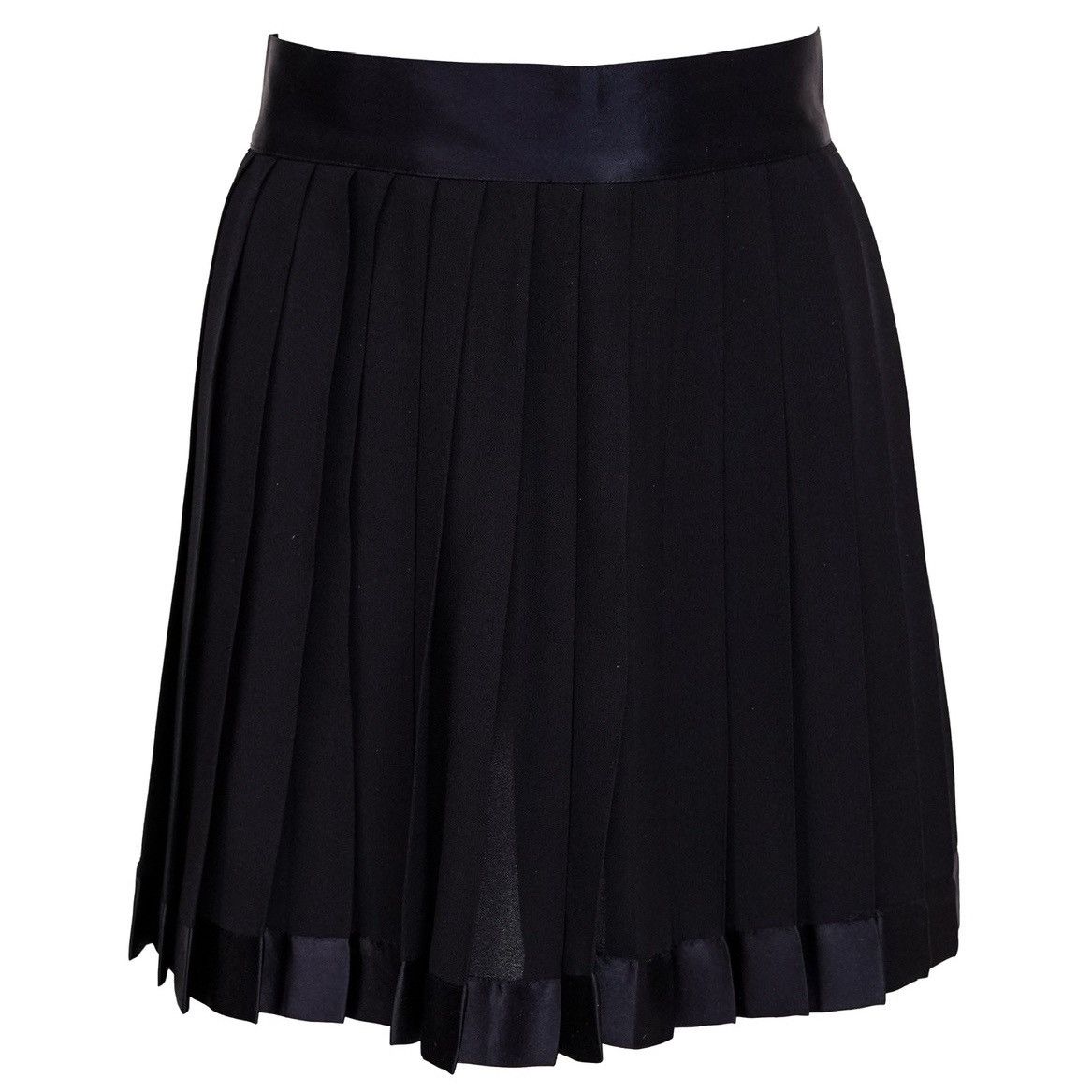 Versace Gianni Versace Black Silk Pleated Chiffon Skirt Size 27" / US 4 / IT 40 - 1 Thumbnail