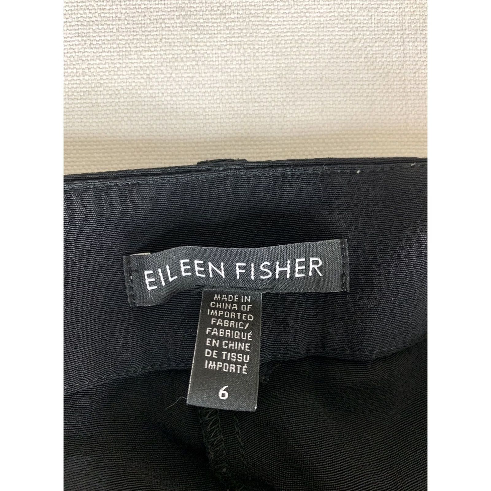 Eileen Fisher EILEEN FISHER PANTS WOMENS 6 BLACK STRAIGHT BUSINESS (FLAT LAY 30X30) Size 28" / US 6 / IT 42 - 6 Thumbnail