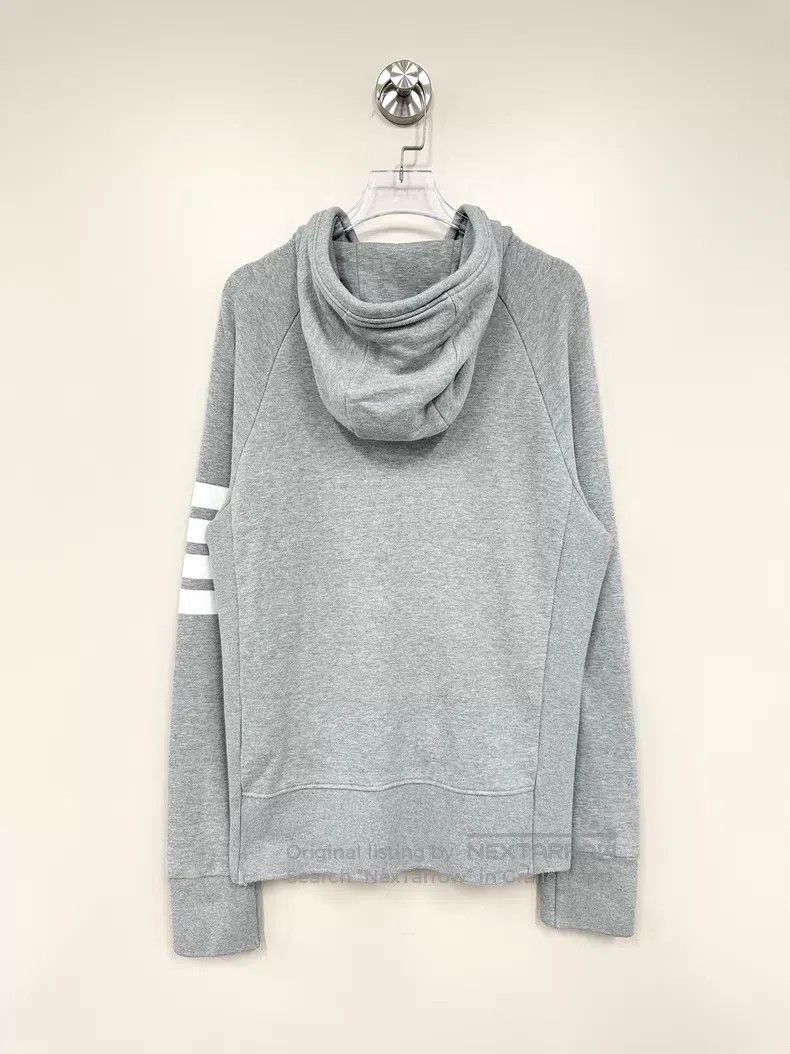 Thom Browne Thom Browne Gray classic four-striped zipper hooded sweats Size US M / EU 48-50 / 2 - 2 Thumbnail