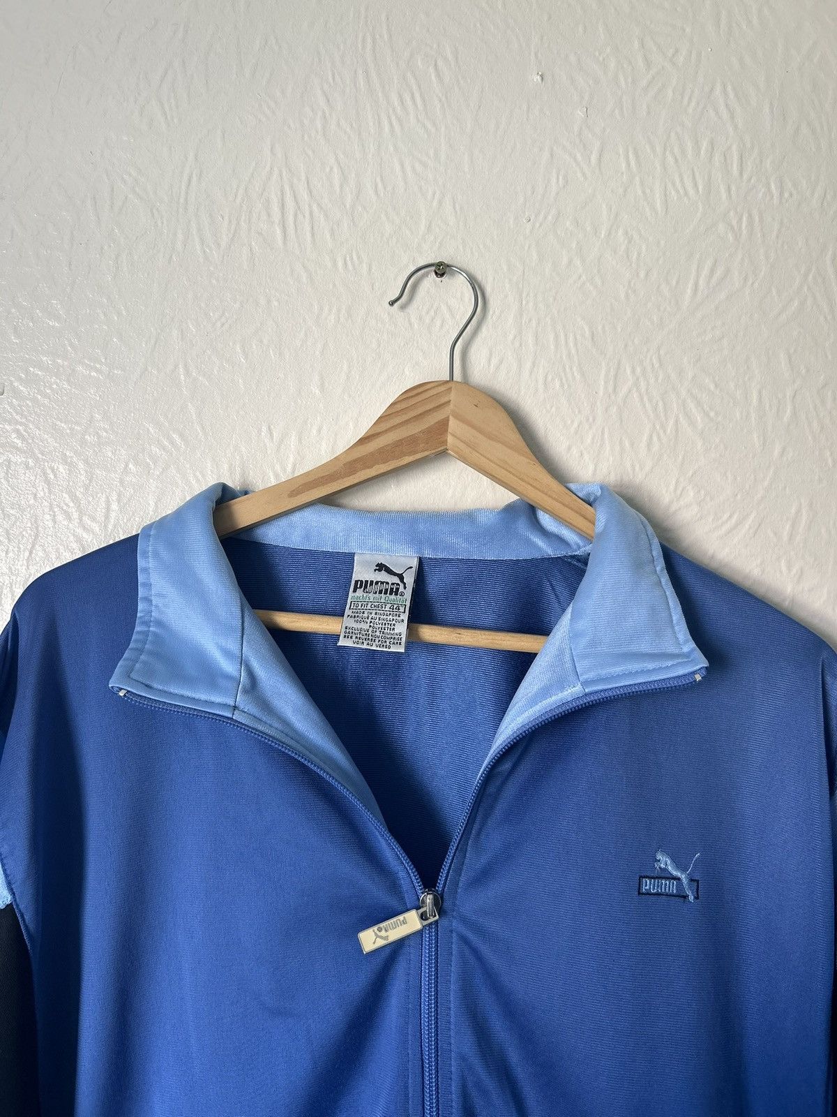Puma Vintage 1990s Puma Baby Blue Track Jacket Size US S / EU 44-46 / 1 - 4 Thumbnail