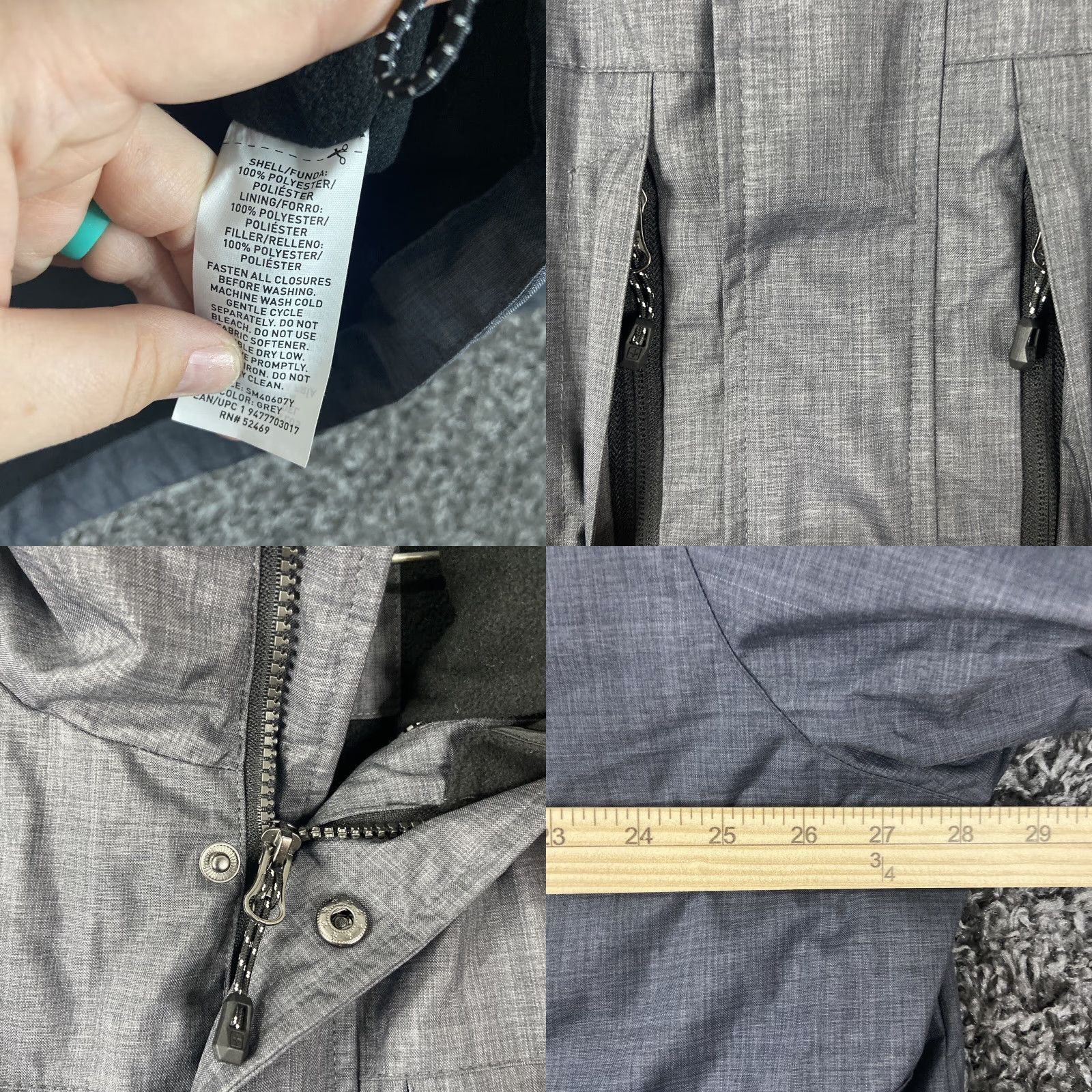 Vintage Swiss Tech Coat Men’s XL Gray With Hood Size US XL / EU 56 / 4 - 8 Thumbnail