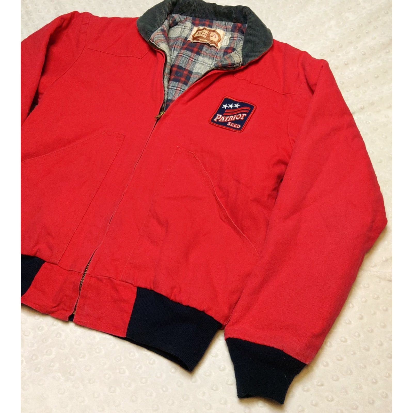 Vintage VTG Pella Chore Jacket Shirt Canvas Red Small Size US S / EU 44-46 / 1 - 2 Thumbnail