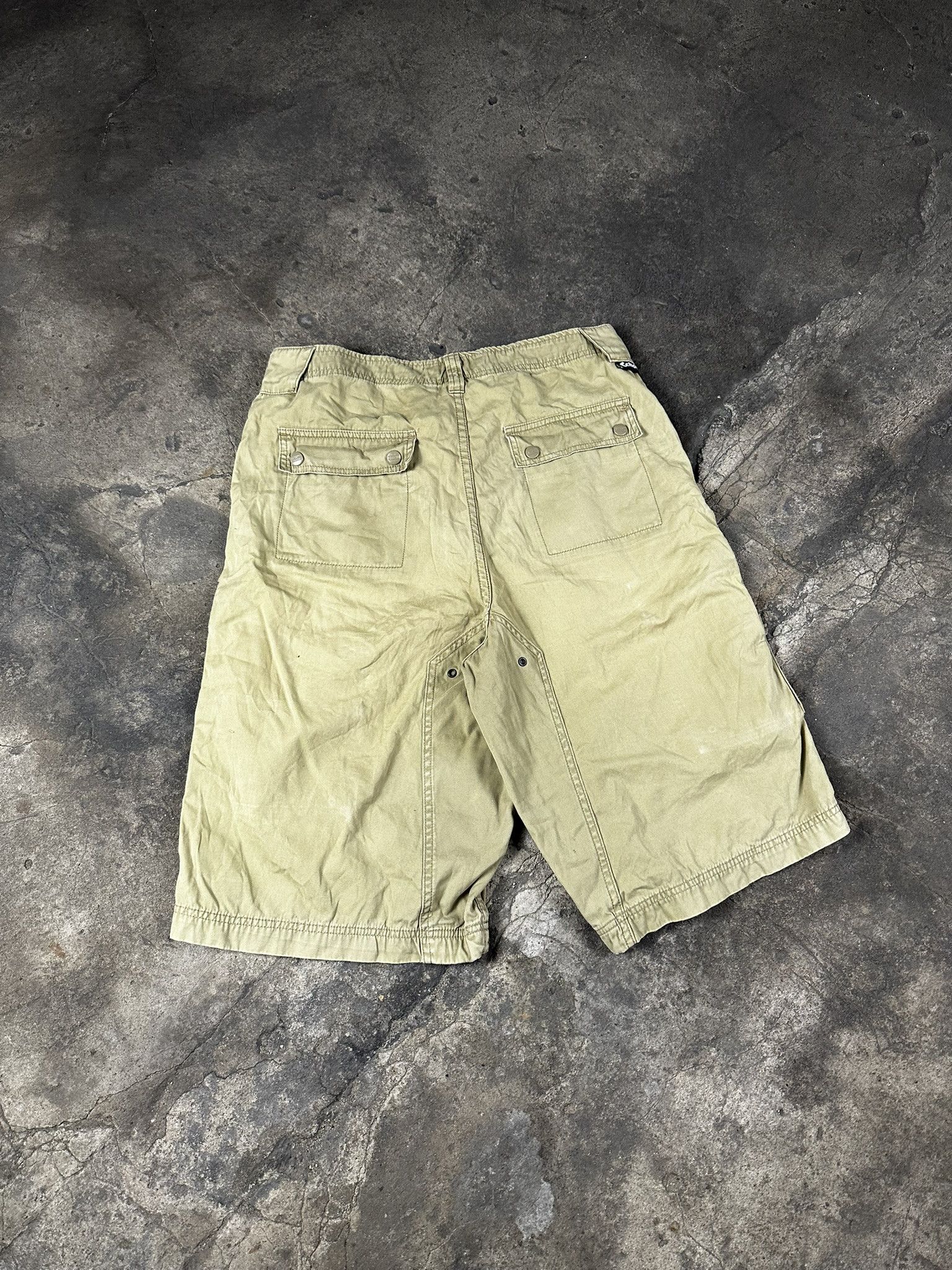 Schott 2000s Schott Baggy Cargo Military Washed Y2k Shorts Size US 32 / EU 48 - 6 Thumbnail
