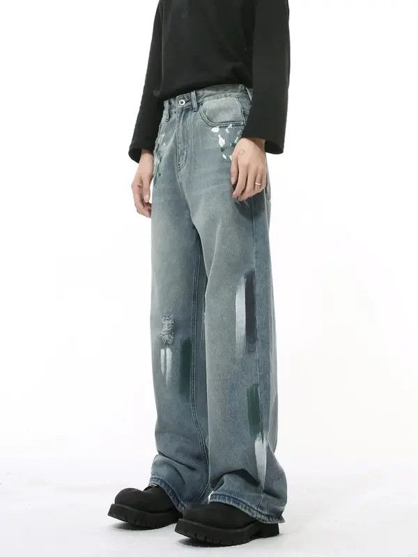 Jean Japanese heavy graffiti straiChiaki x Kyoko ght loose jeans Size US 32 / EU 48 - 7 Thumbnail