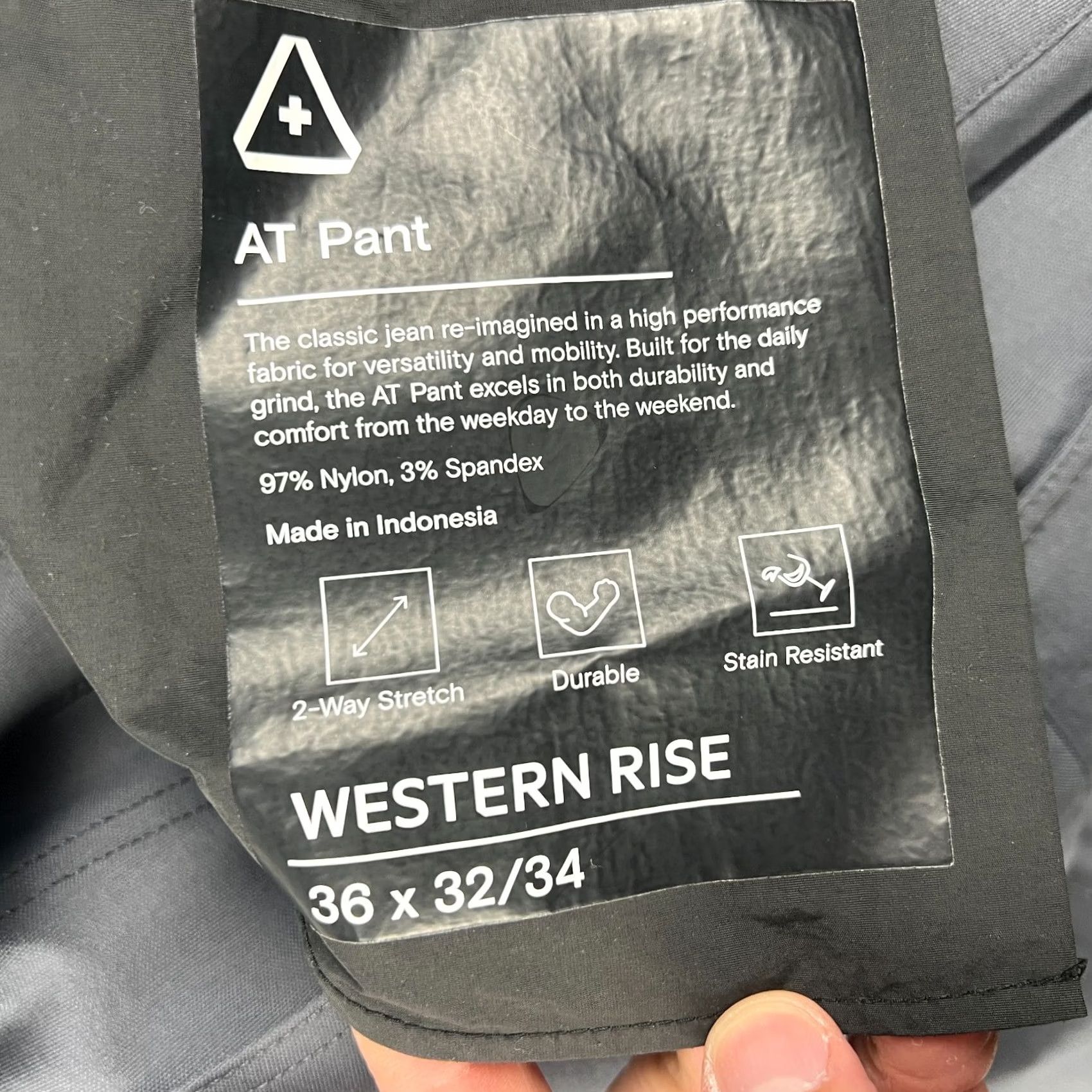 Vintage Western Rise AT Pants Mens 36x28 Grey Stretch Tech Chino Hiking Outdoors Size US 36 / EU 52 - 4 Thumbnail