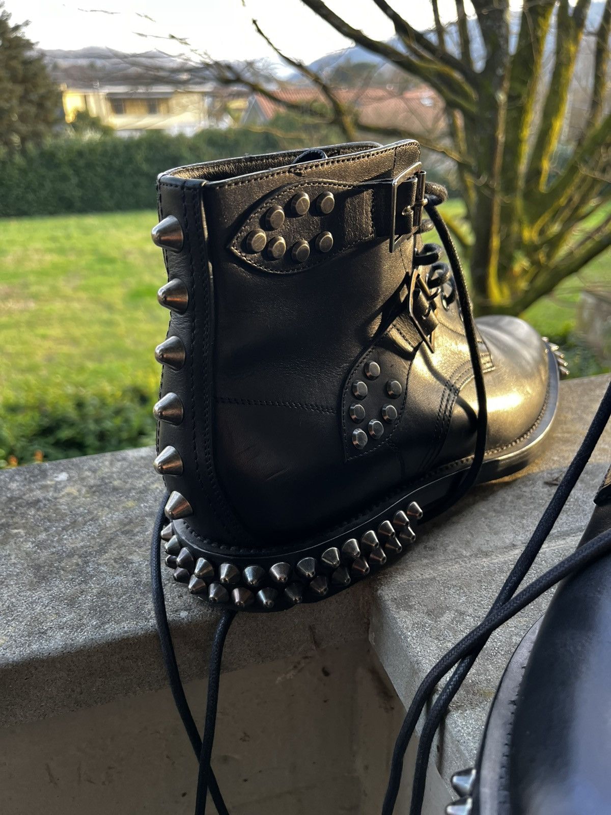 Saint Laurent Paris Saint Laurent Hedi Slimane Studded Boots Size US 8 / EU 41 - 2 Thumbnail