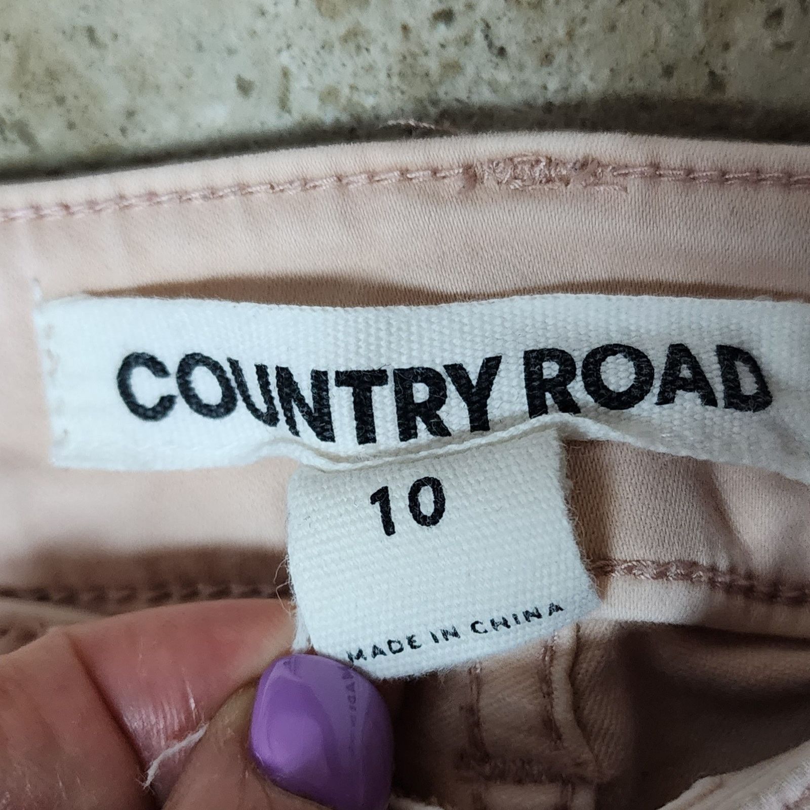 Country Road COUNTRY ROAD Jeans Womens 10 Peach Tapered Slim Denim Size 29" - 3 Thumbnail