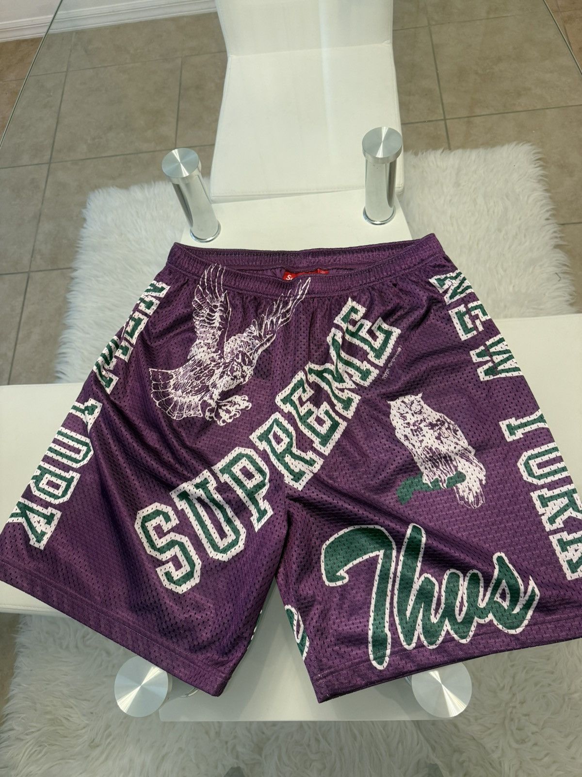Supreme Supreme Varsity Mesh Short Purple Size US 29 - 17 Thumbnail