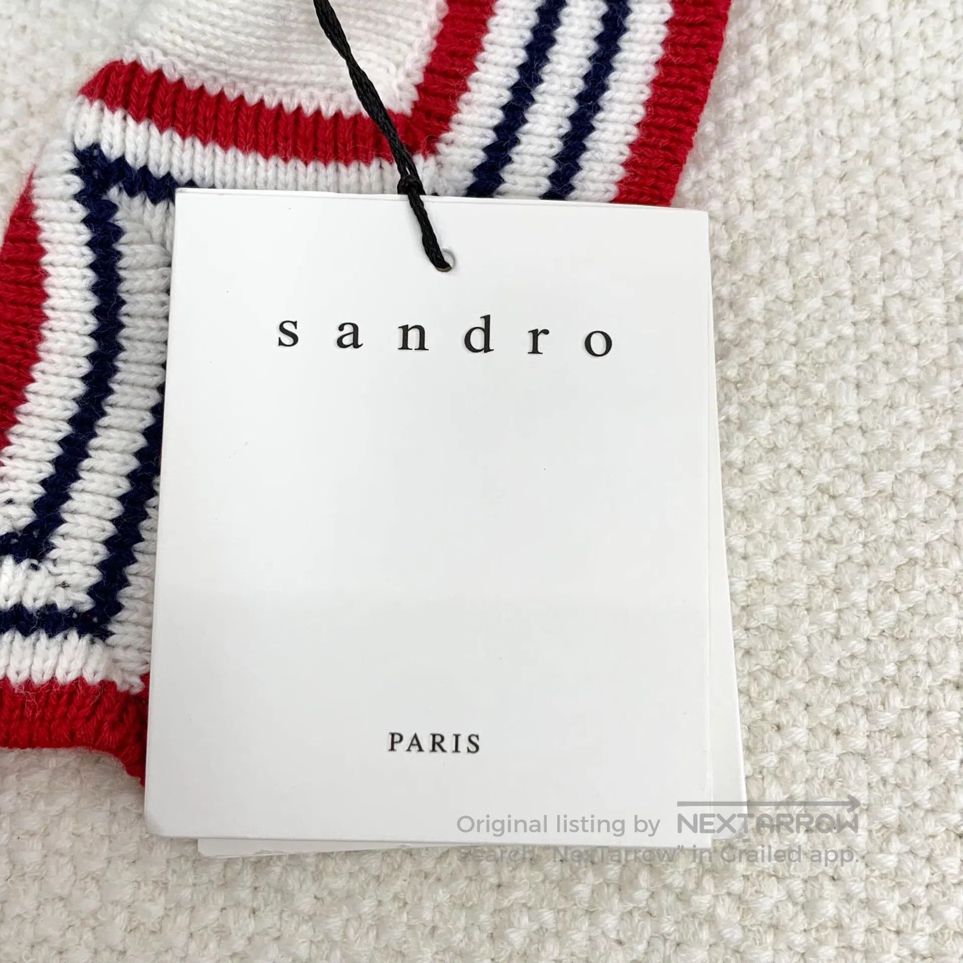Sandro Sandro Off-White Stripe Trim Lapel Single-Breasted Long Sl Size US S / EU 44-46 / 1 - 7 Thumbnail