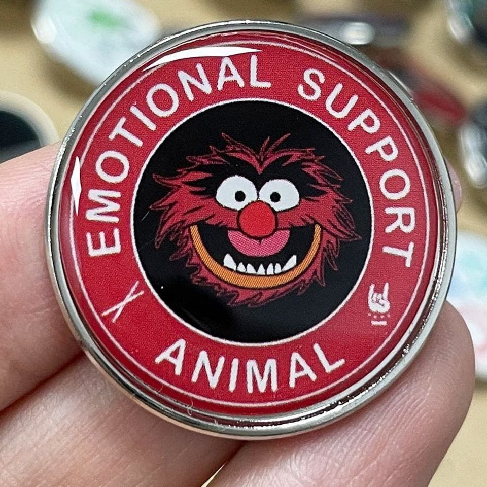 Pins Sesame Street Elmo Emotional Support Animal Enamel Pin 405-2 | Grailed