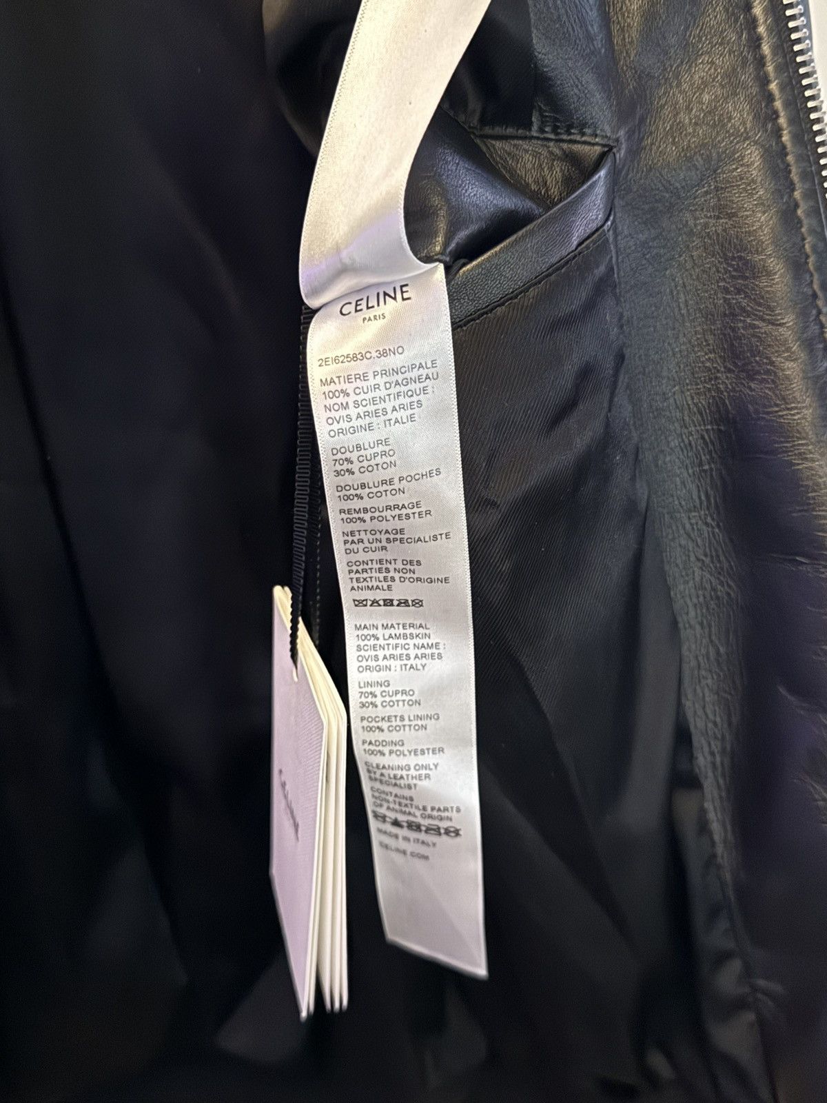 Celine CELINE TRIOMPHE BOMBER JACKET IN SOFT LAMBSKIN Size US S / EU 44-46 / 1 - 9 Thumbnail