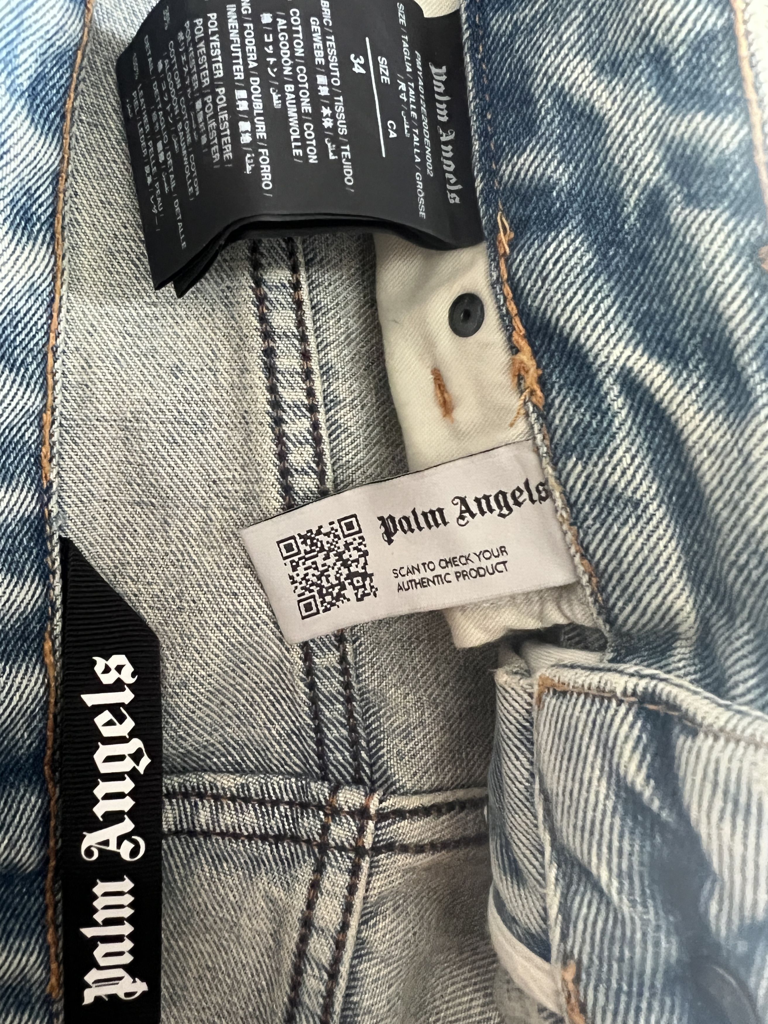 Palm Angels Palm Angels Logo Jeans Slim fit Size US 34 / EU 50 - 9 Thumbnail