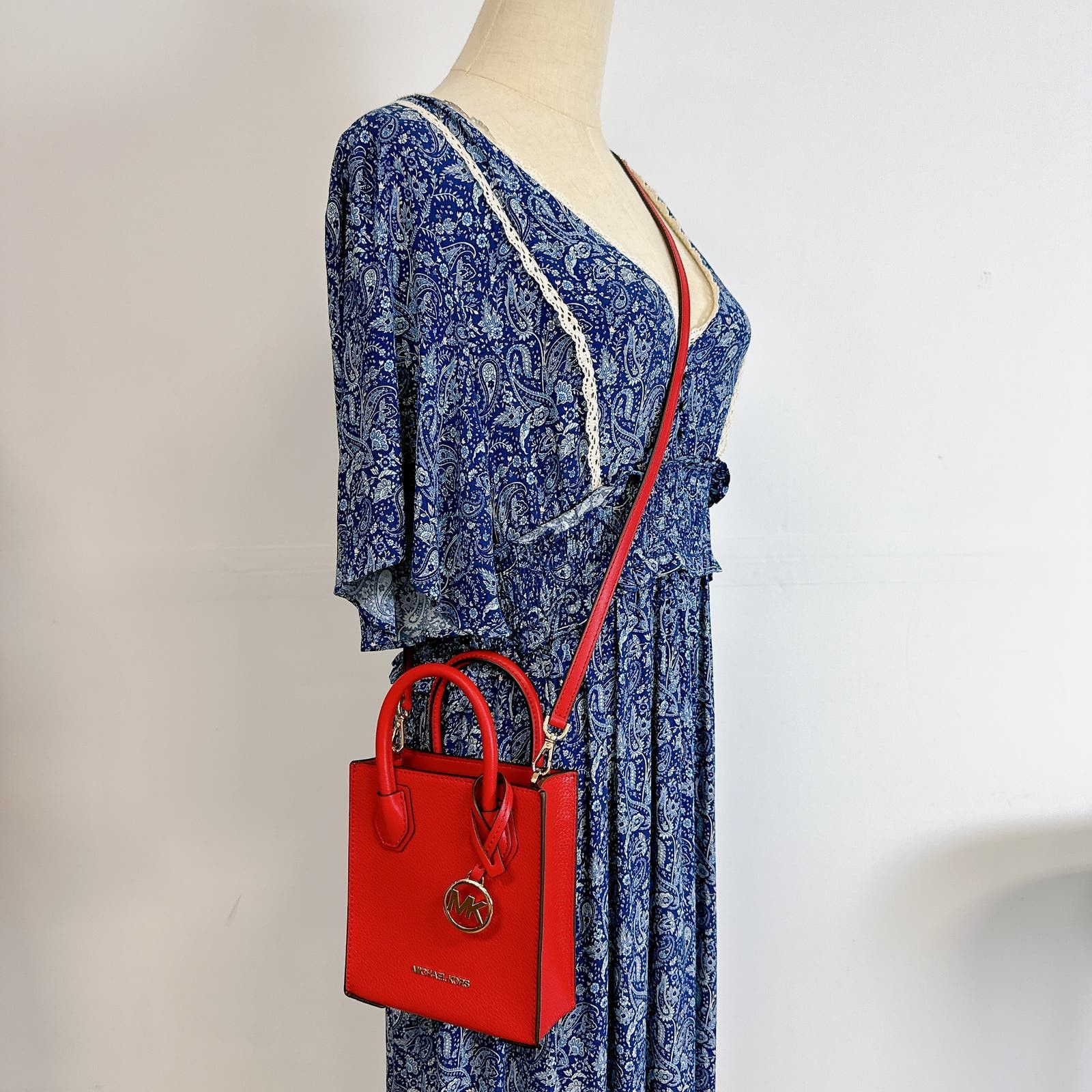 Michael Kors 35S1GM9T0L Mercer Extra Small IN BRIGHT RED