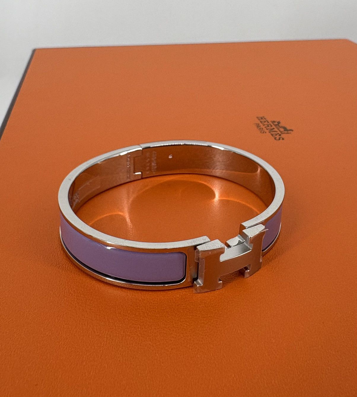 Hermes Hermes Click H Silver Bracelet Size ONE SIZE - 1 Thumbnail