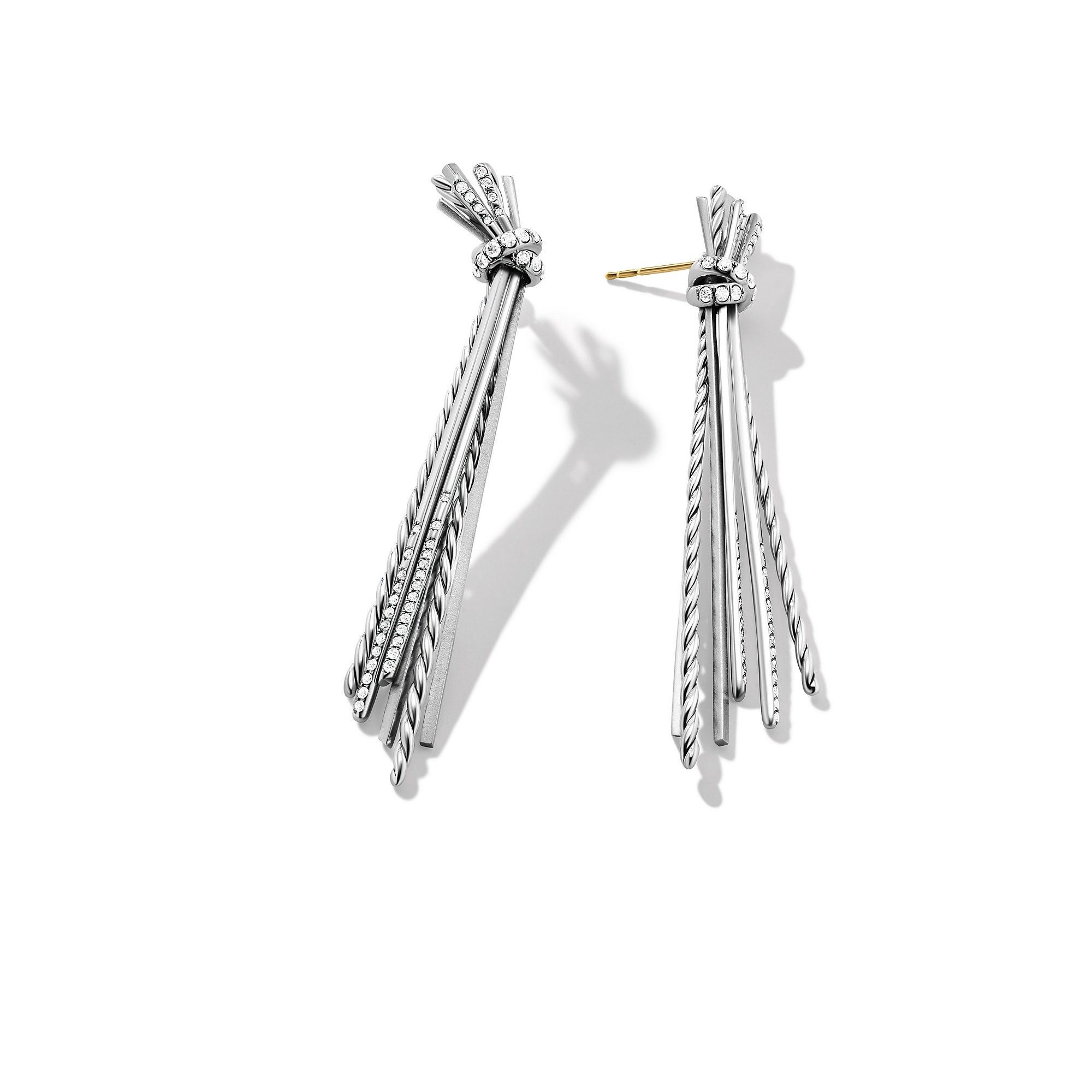 David Yurman o1w1db10525 E17124D Earrings in Sterling Silver with Diamond Size ONE SIZE - 2 Thumbnail