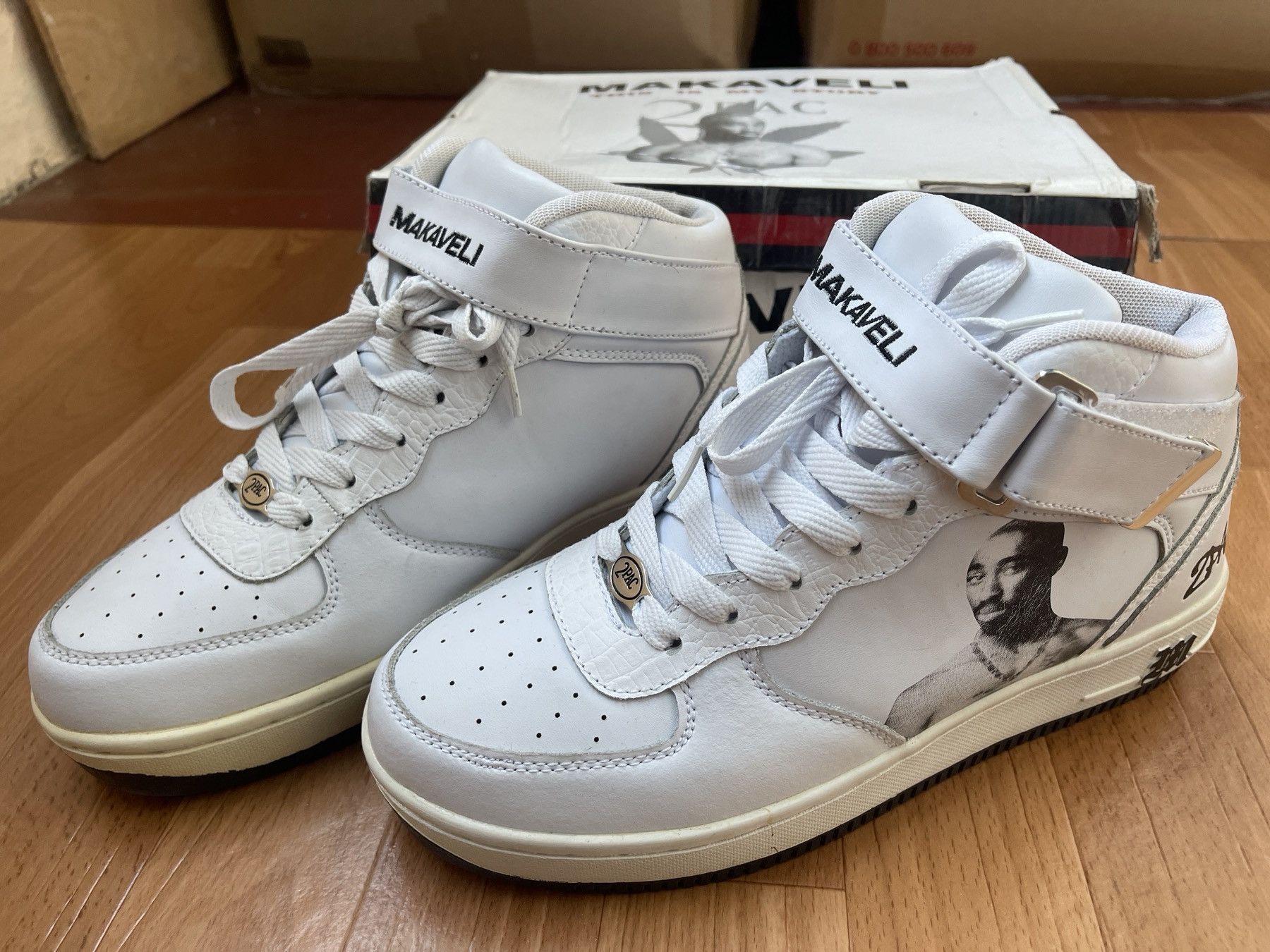 Makaveli MAKAVELI Branded sneakers, 2Pac shoes, Hi Top vintage US 9 Size US 9 / EU 42 - 4 Thumbnail