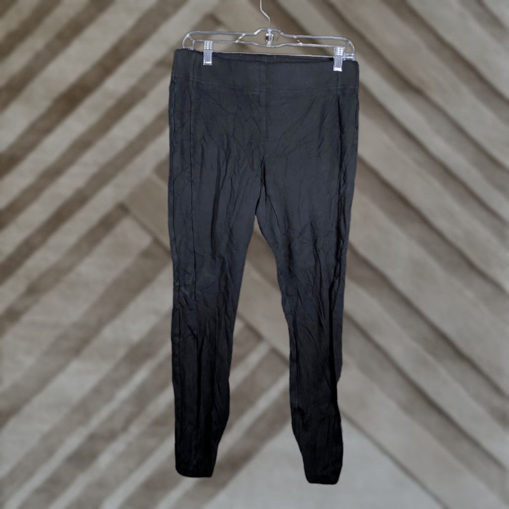 Ann Taylor VINTAGE Ann Taylor LOFT Womens Pants Black Pull On Mid Rise Ankle Stretch 30 in Inseam 25 in M Regular Size 32" / US 10 / IT 46 - 1 Thumbnail