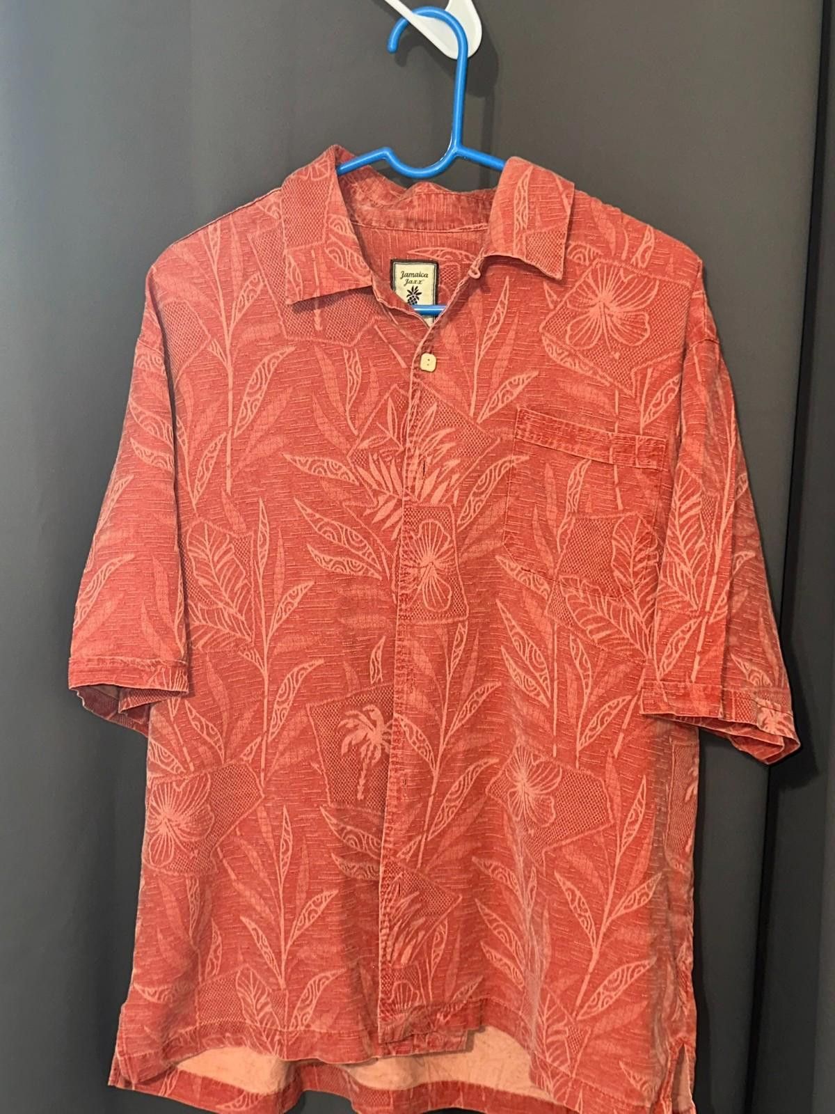Designer Jamaica Jaxx (Red Floral Print, Authentic Island Style) LG Size 42R - 1 Thumbnail