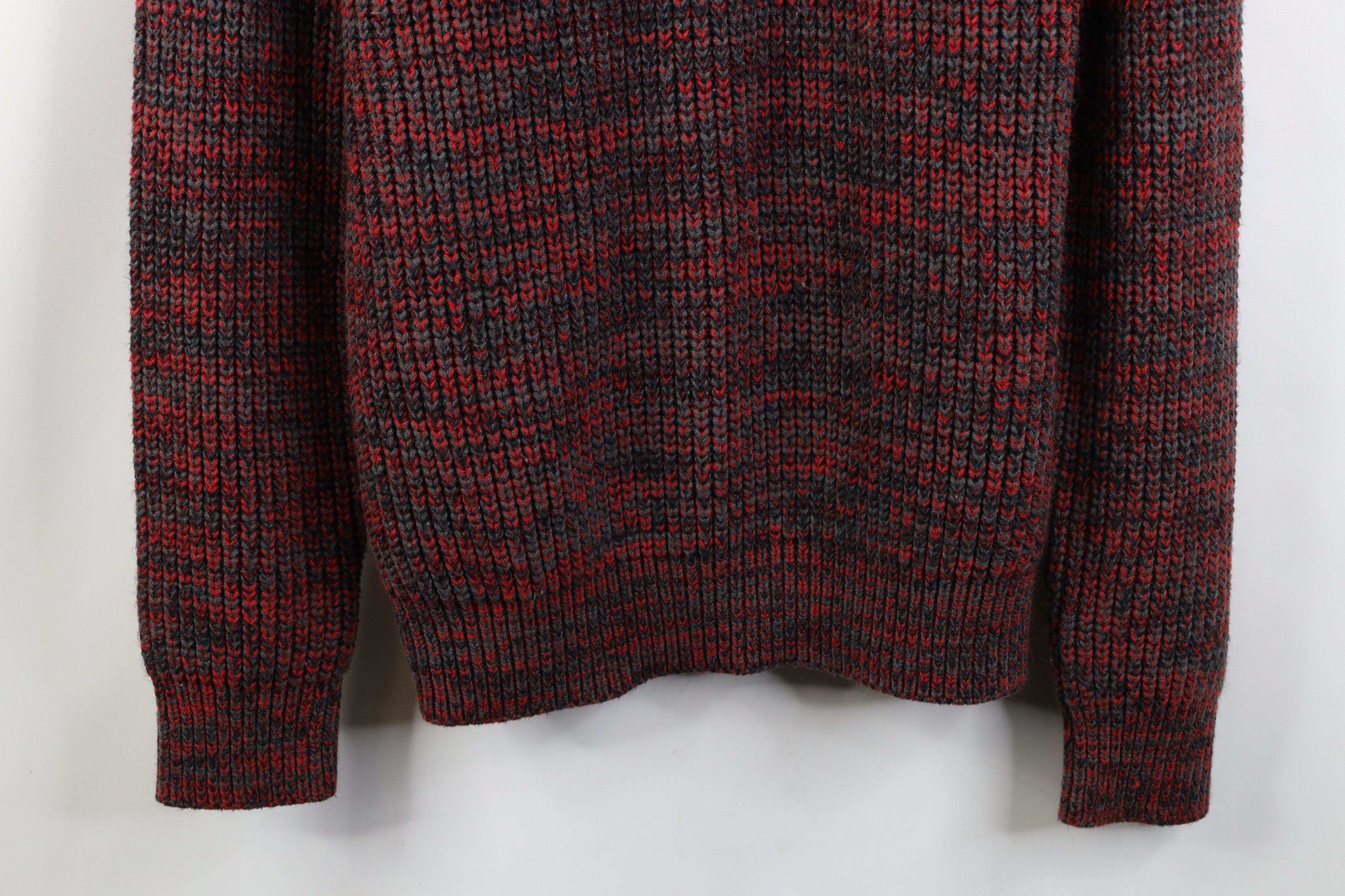 Vintage Vintage 90s Streetwear Ribbed Knit Crewneck Sweater Red Size US M / EU 48-50 / 2 - 3 Thumbnail