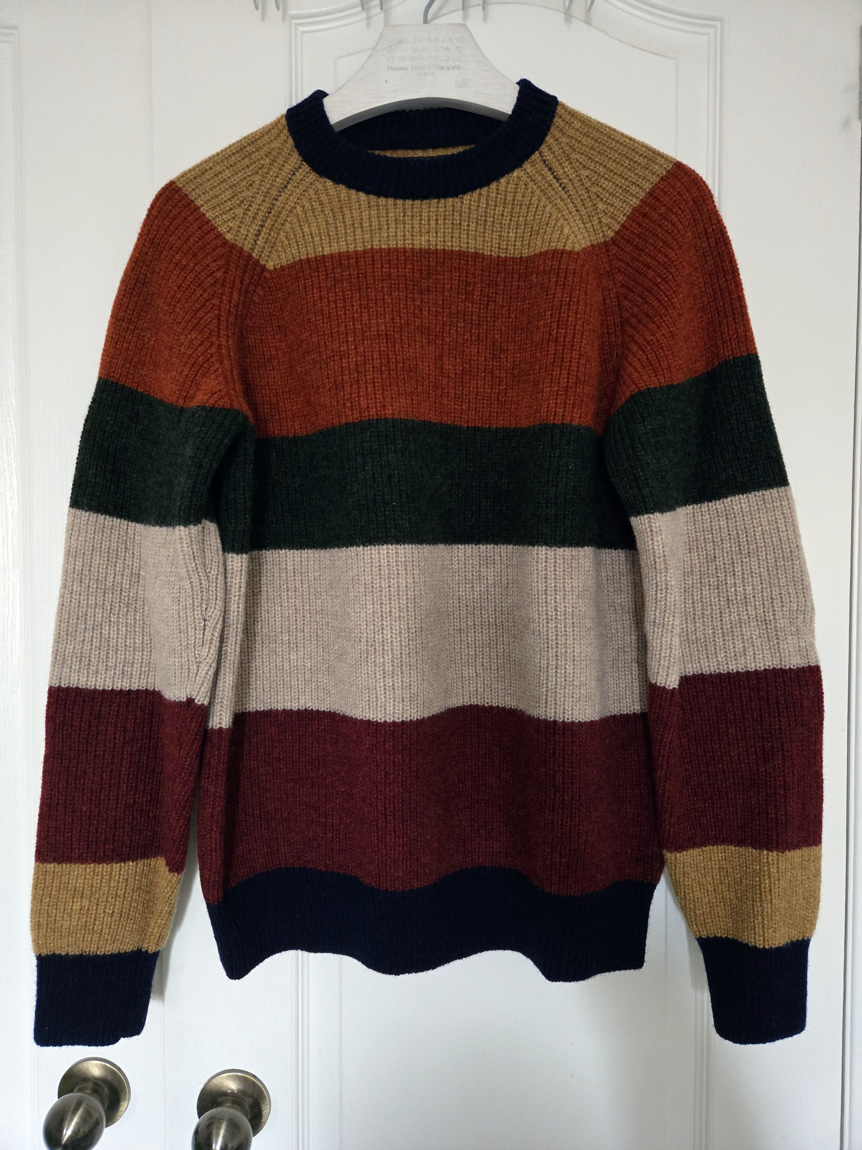 Beams Plus Crew Multi Stripe 5G | Grailed