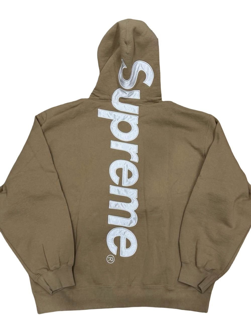 Supreme Supreme FW25 Satin Appliqué Hooded Sweatshirt Size US XL / EU 56 / 4 - 1 Thumbnail
