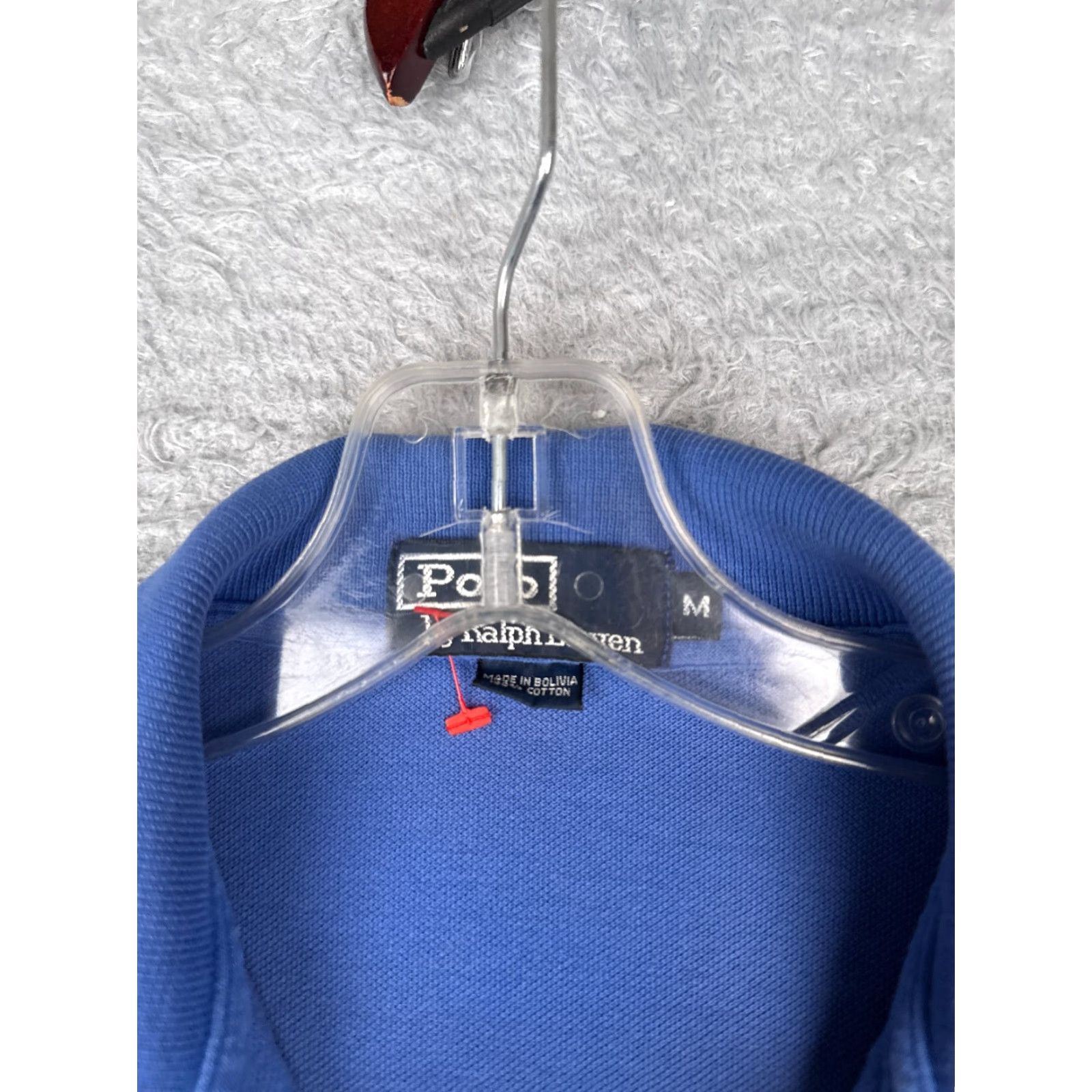 Ralph Lauren VINTAGE Ralph Lauren Polo Shirt Men Medium Blue 100% Cotton Short Sleeve Slim Fit Embroidered Logo 34 in Chest Size US M / EU 48-50 / 2 - 7 Thumbnail