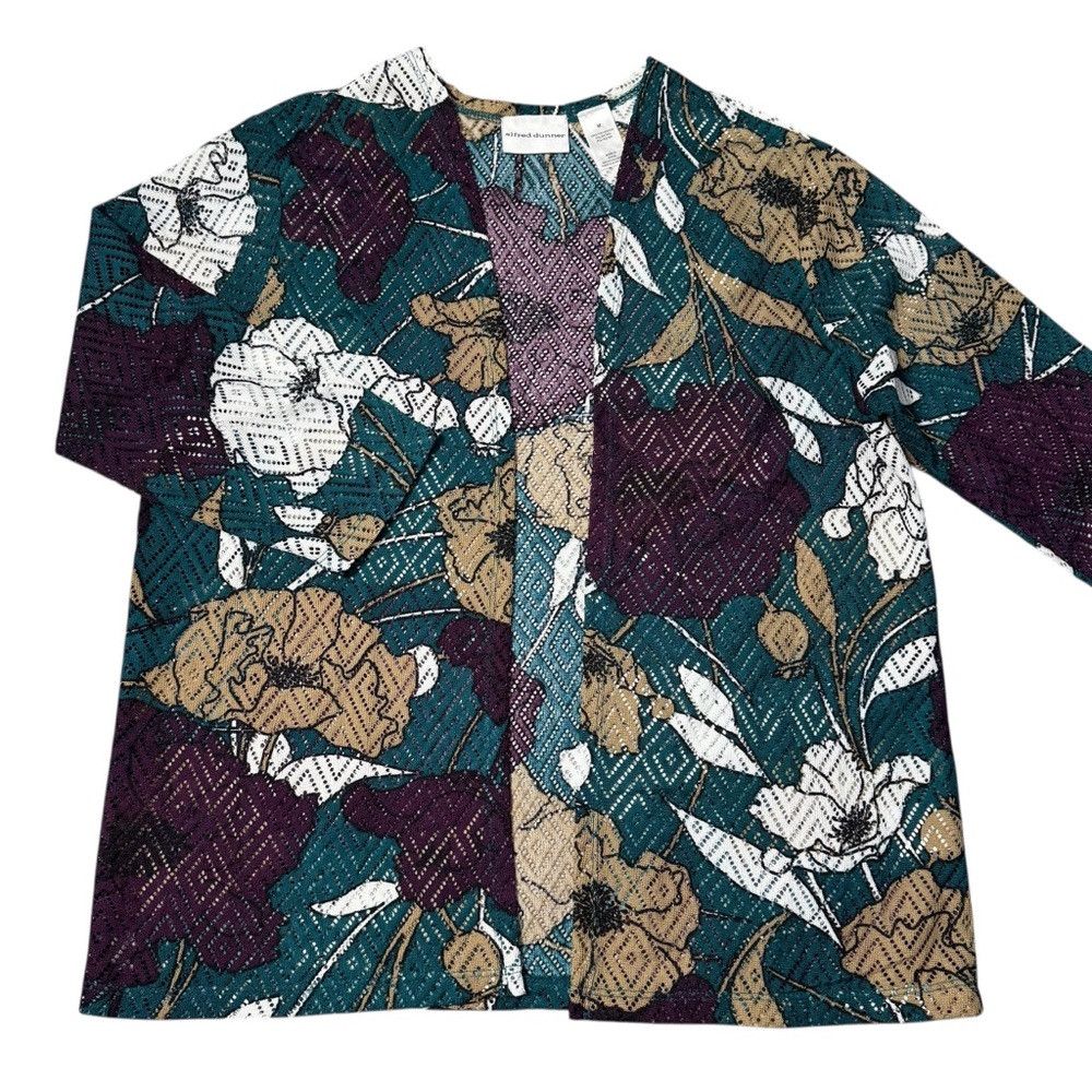 Other Alfred Dunner Floral Open Front Cardigan Size M Size M / US 6-8 / IT 42-44 - 5 Thumbnail