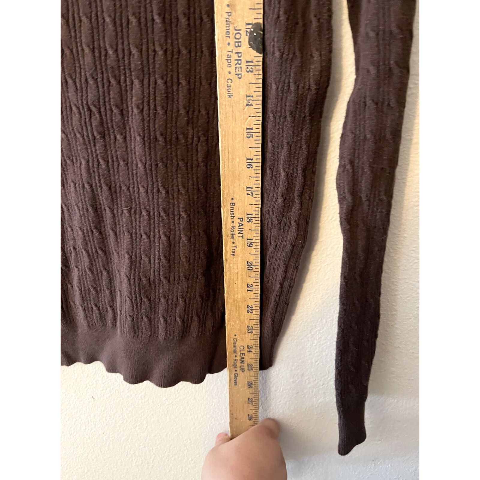 Gap Gap Sweater Women Size Large Brown Cable Knit Pullover Raglan Sleeve Crew Neck Long Sleeve Cotton Blend All Seasons Size L / US 10 / IT 46 - 5 Thumbnail