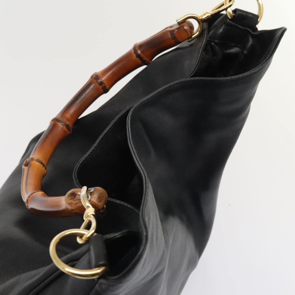 Gucci GUCCI Bamboo Shoulder Bag Leather Black Gold 001 2123 001 Size ONE SIZE - 6 Thumbnail